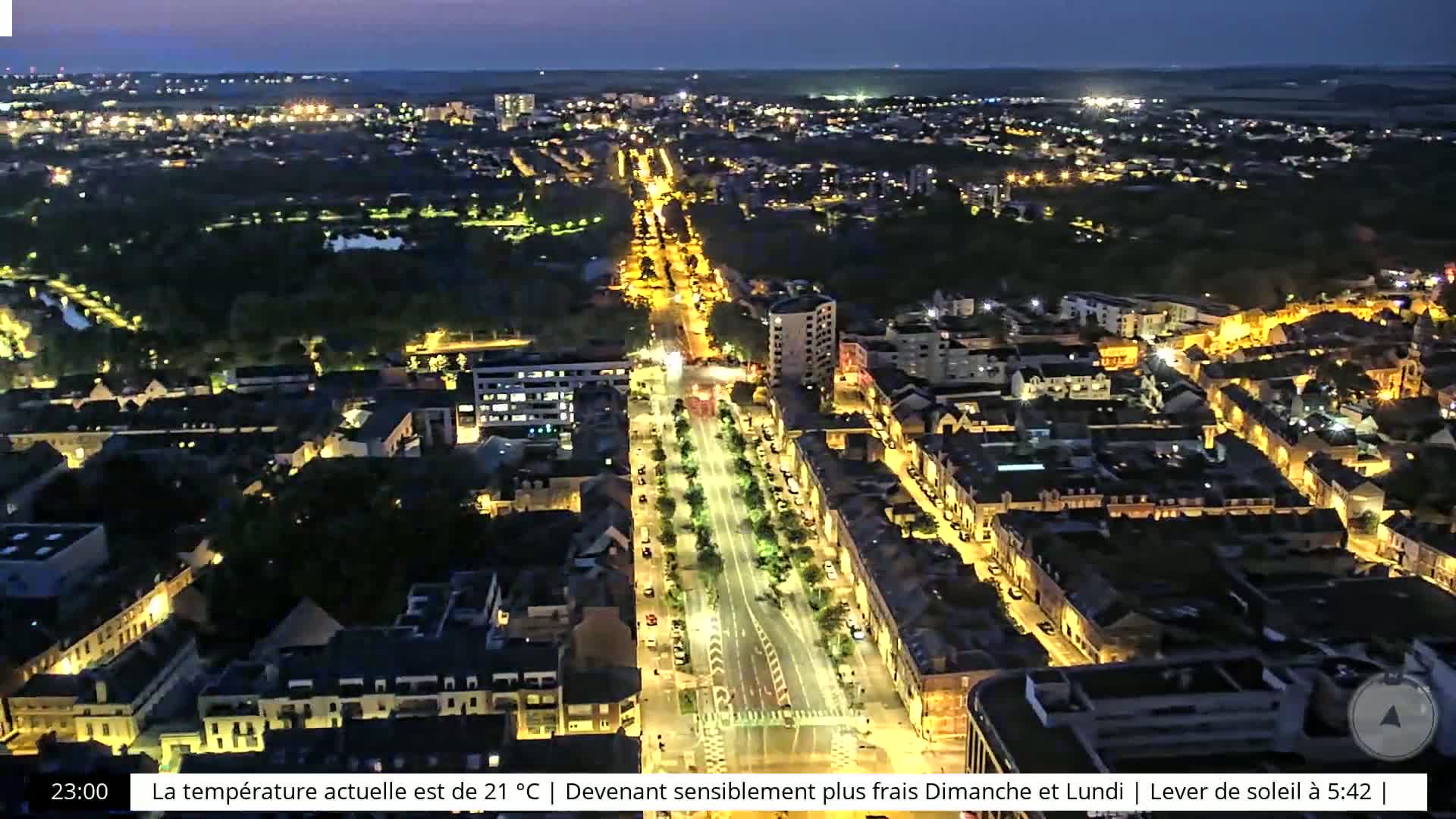 Amiens City Skyline 360 Live Cam- Amiens, Somme, Hauts-de-France, France