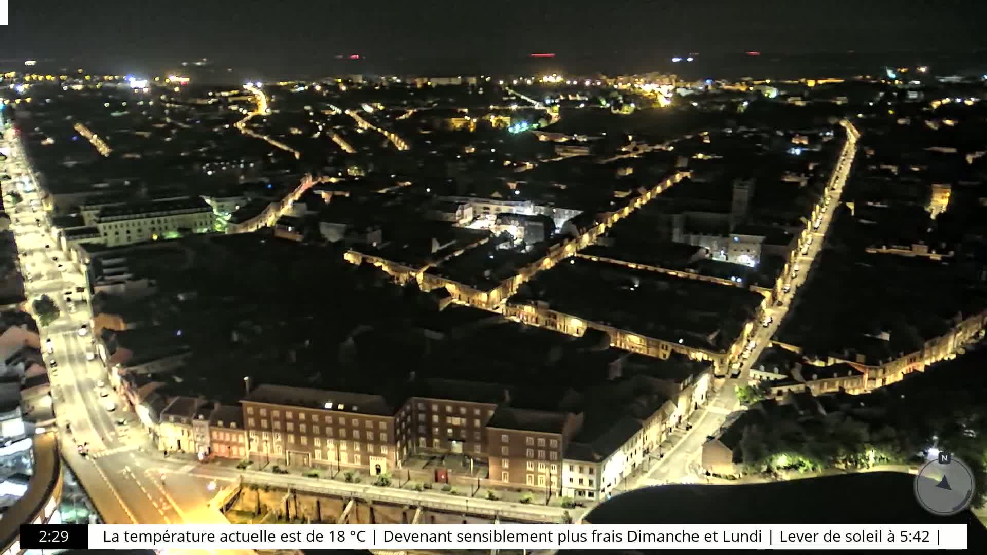 Amiens City Skyline 360 Live Cam- Amiens, Somme, Hauts-de-France, France