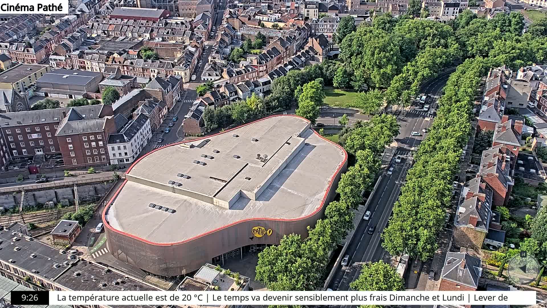 Amiens City Skyline 360 Live Cam- Amiens, Somme, Hauts-de-France, France