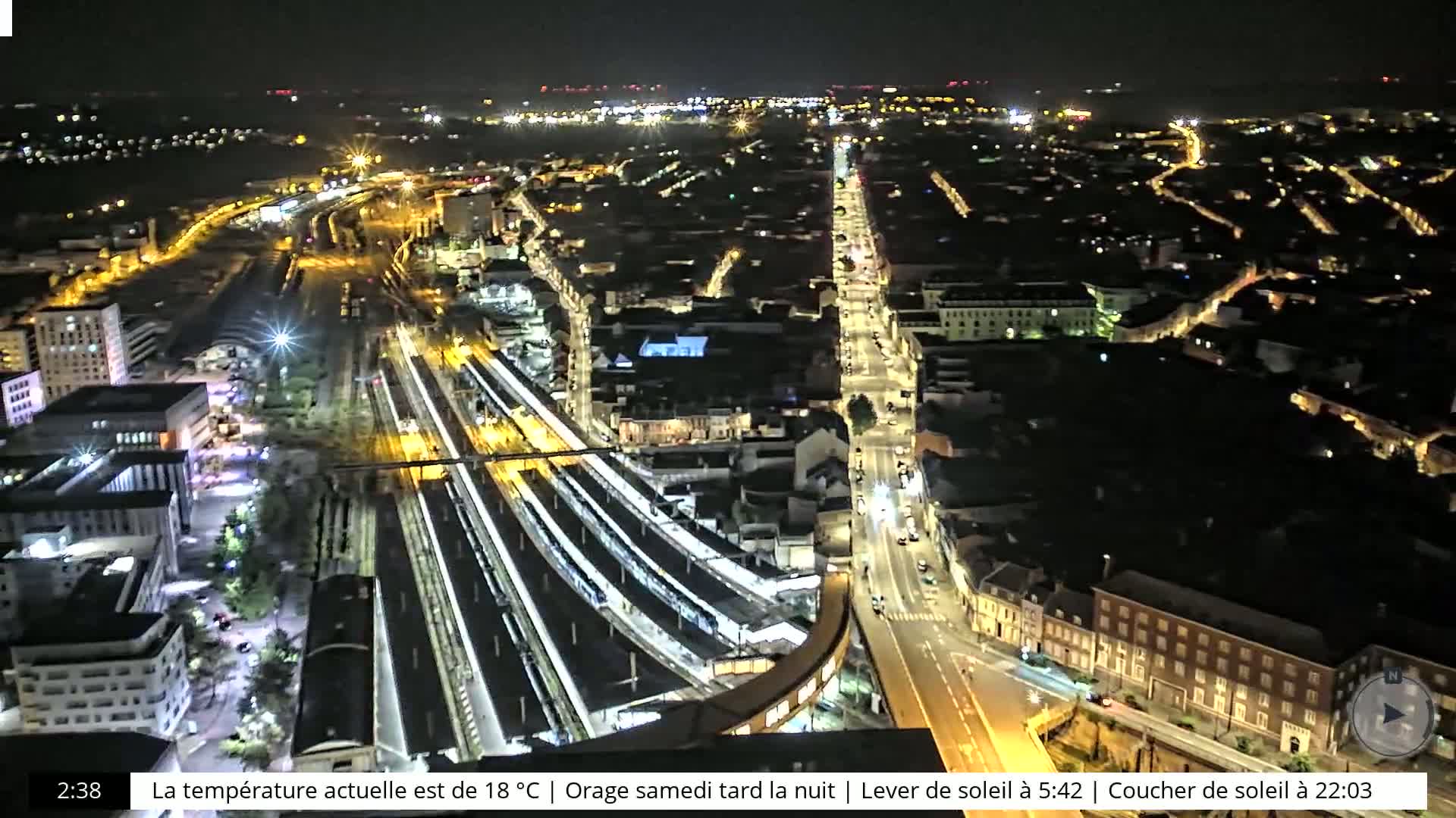 Amiens City Skyline 360 Live Cam- Amiens, Somme, Hauts-de-France, France