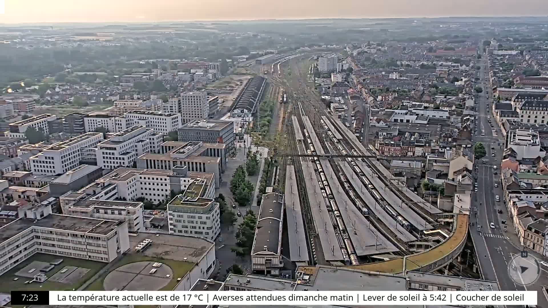 Amiens City Skyline 360 Live Cam- Amiens, Somme, Hauts-de-France, France