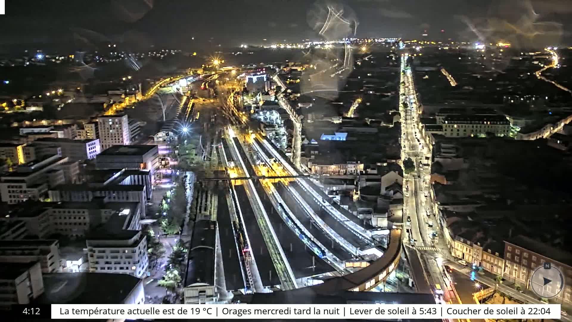 Amiens City Skyline 360 Live Cam- Amiens, Somme, Hauts-de-France, France