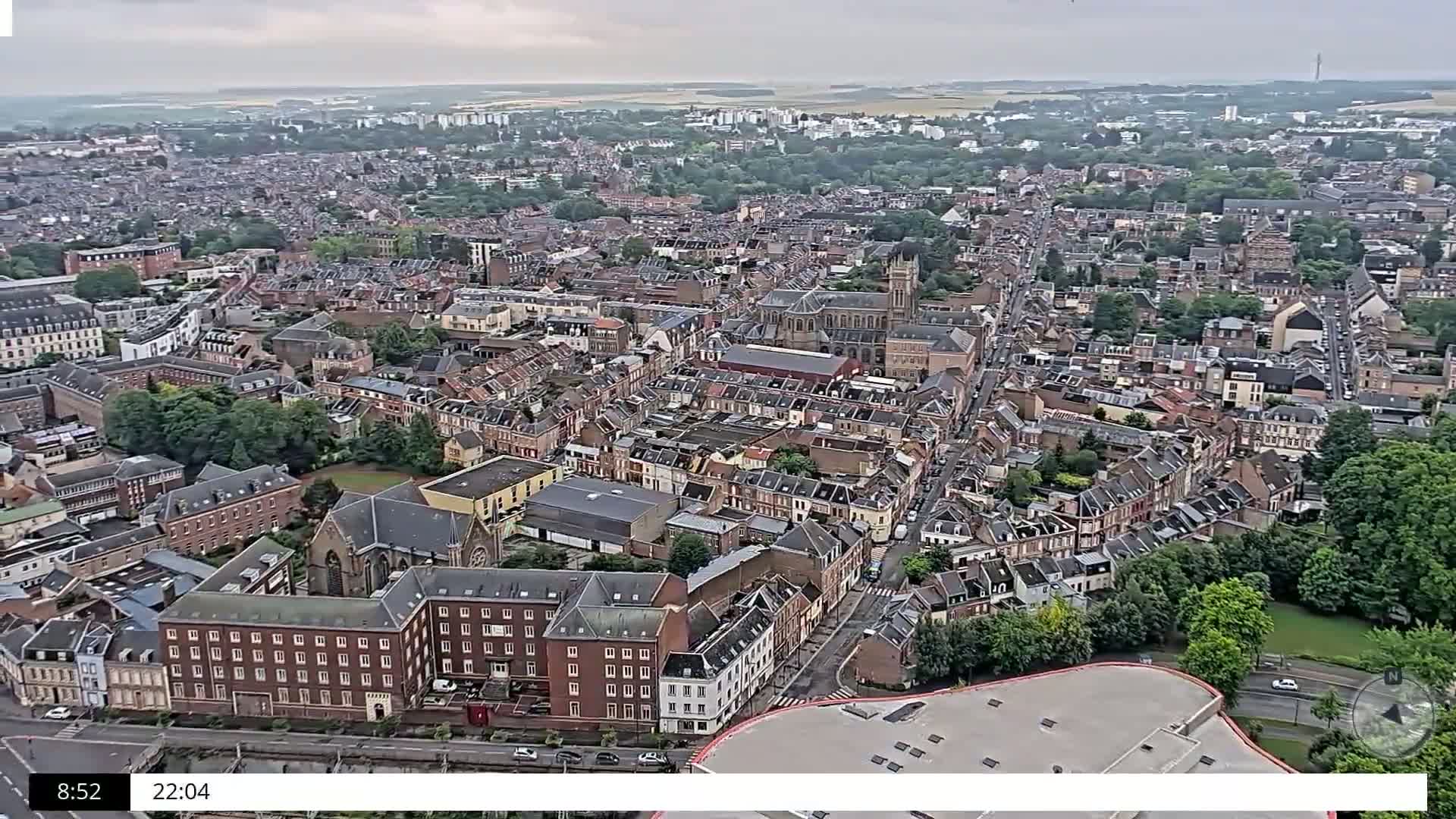 Amiens City Skyline 360 Live Cam- Amiens, Somme, Hauts-de-France, France
