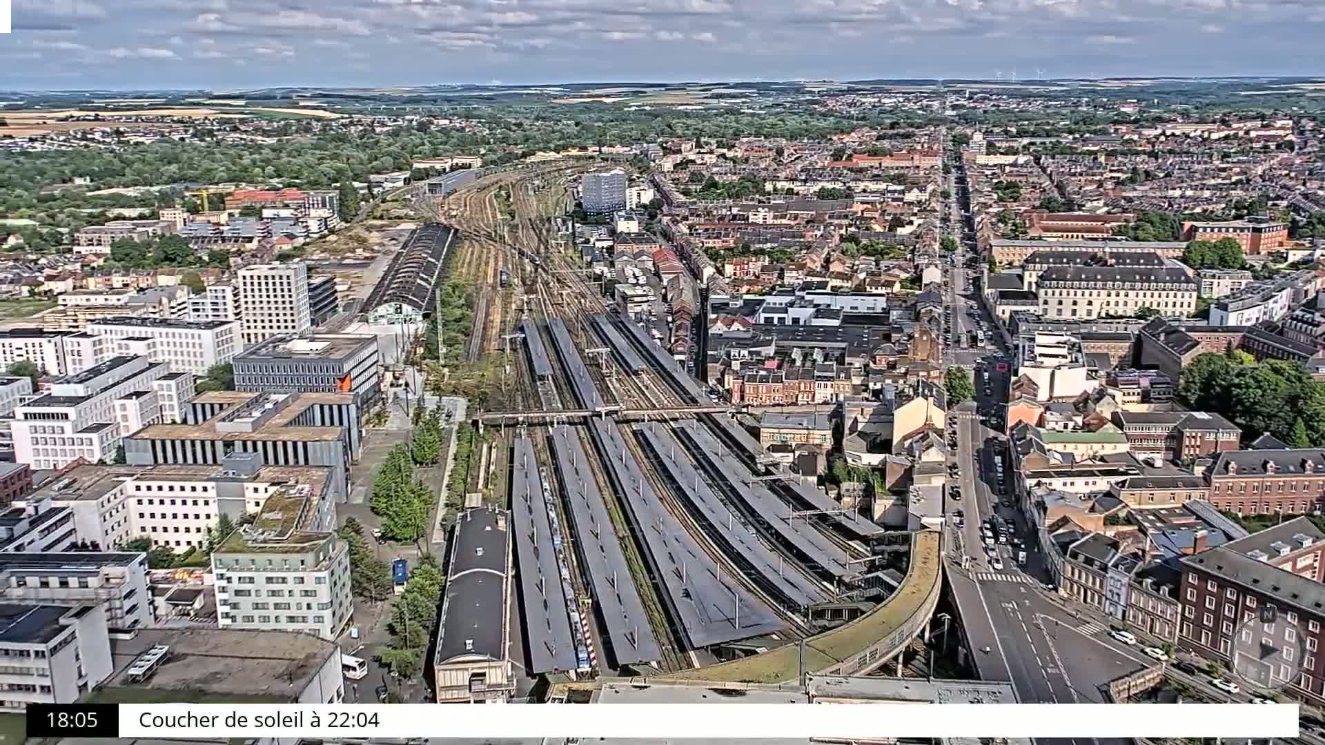 Amiens City Skyline 360 Live Cam- Amiens, Somme, Hauts-de-France, France