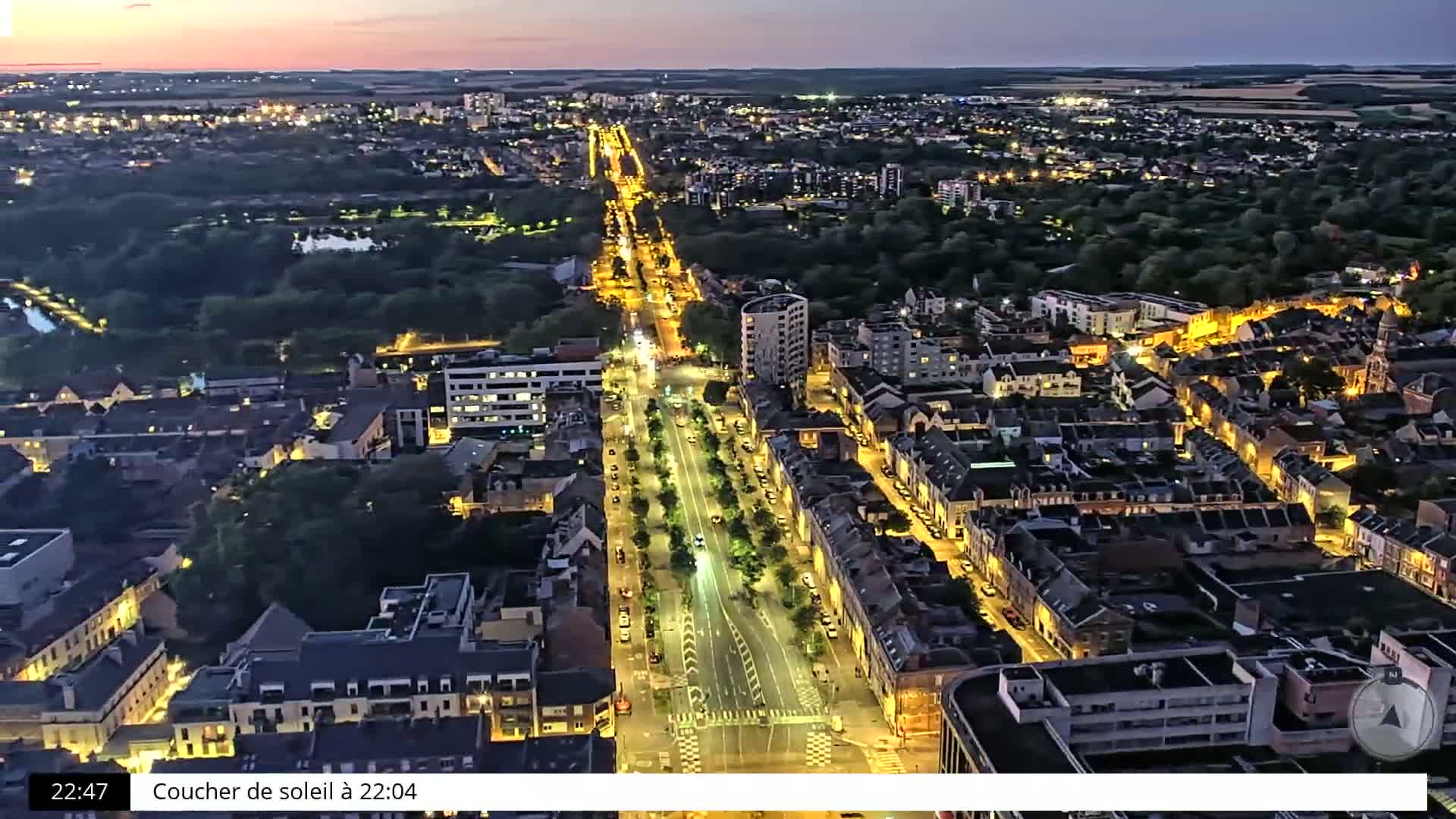Amiens City Skyline 360 Live Cam- Amiens, Somme, Hauts-de-France, France
