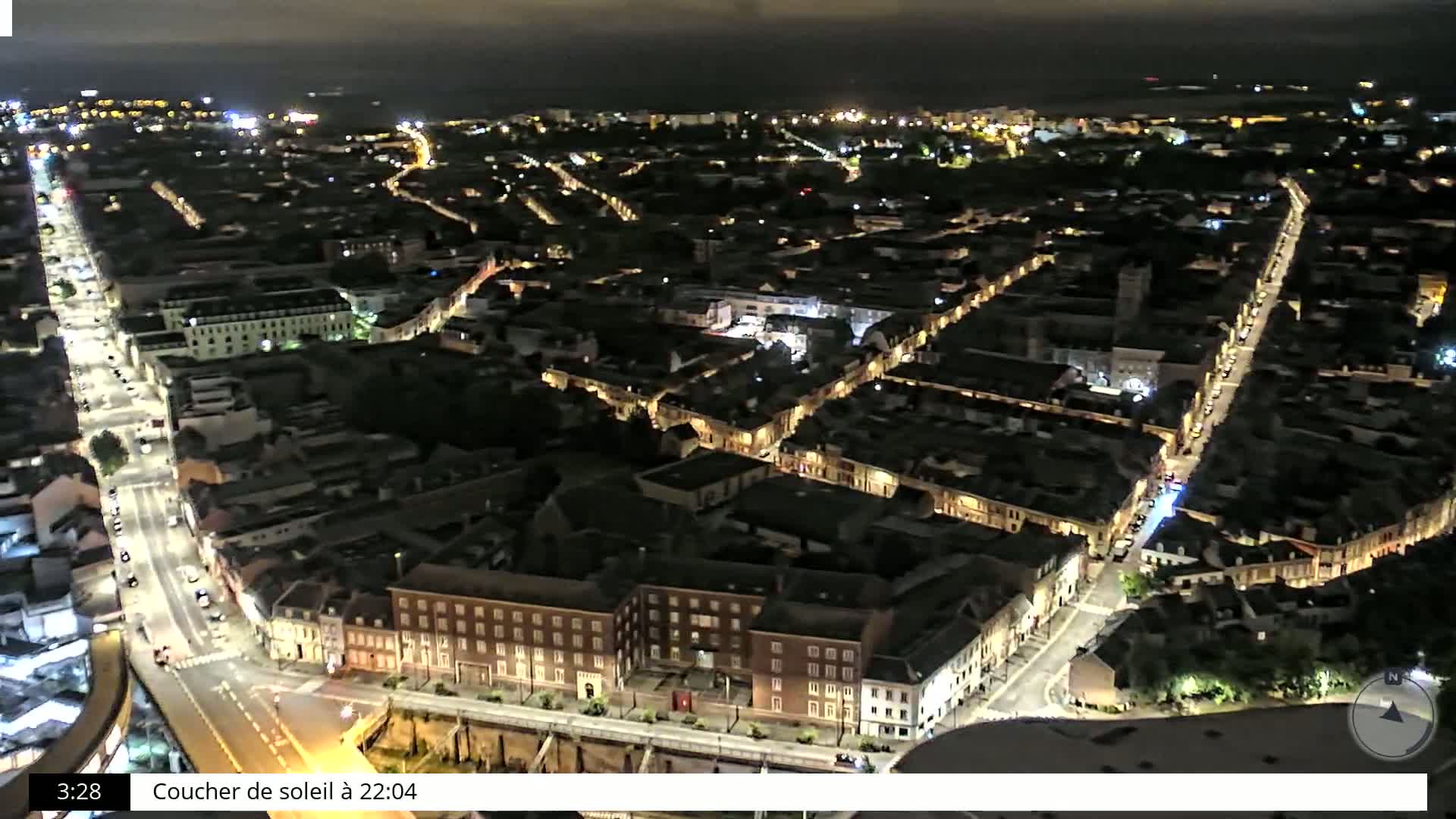 Amiens City Skyline 360 Live Cam- Amiens, Somme, Hauts-de-France, France