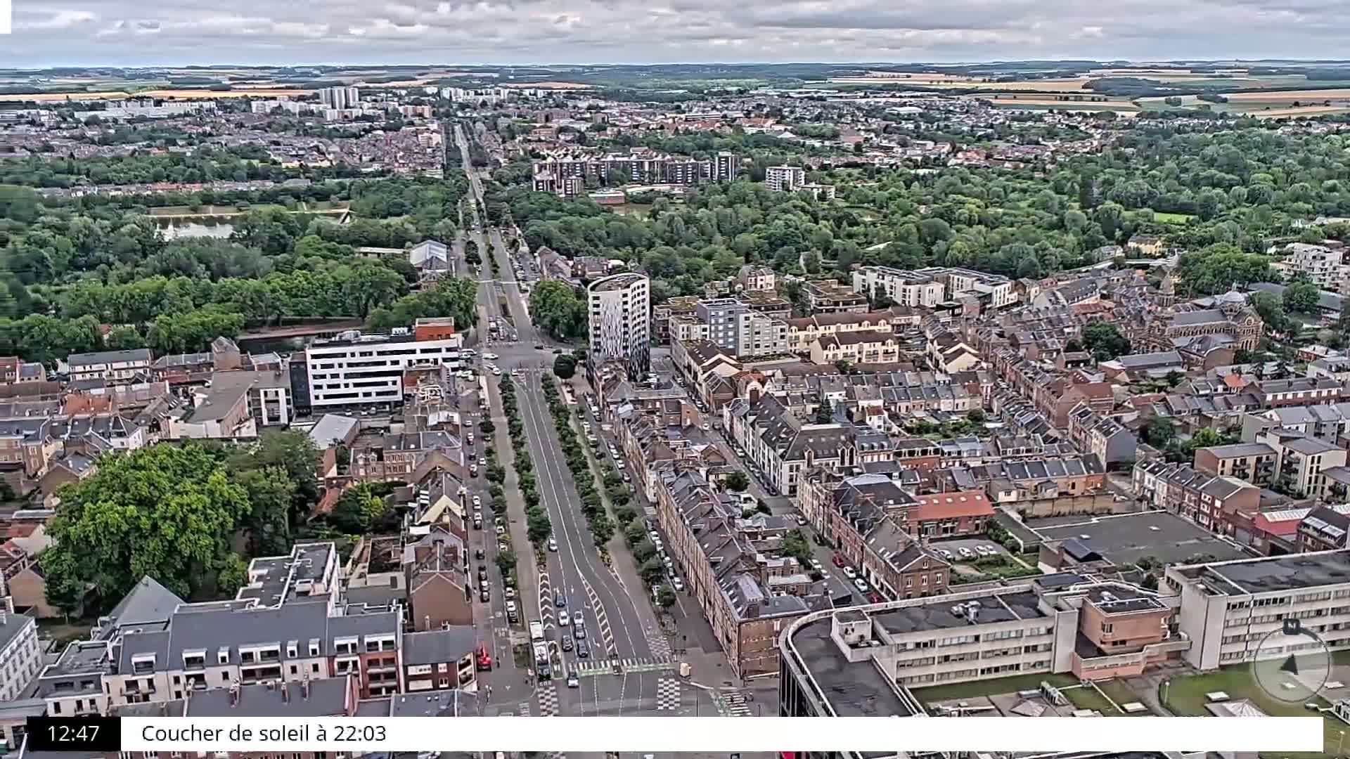 Amiens City Skyline 360 Live Cam- Amiens, Somme, Hauts-de-France, France