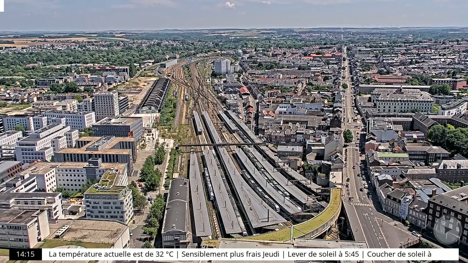 Amiens City Skyline 360 Live Cam- Amiens, Somme, Hauts-de-France, France