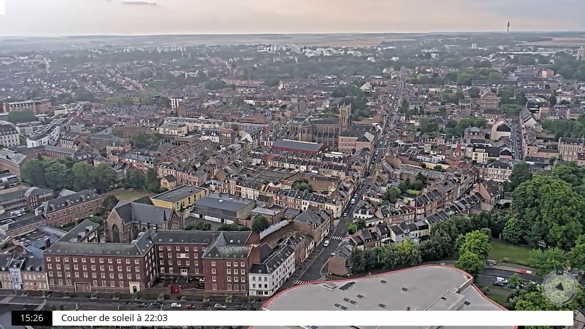 Amiens City Skyline 360 Live Cam- Amiens, Somme, Hauts-de-France, France
