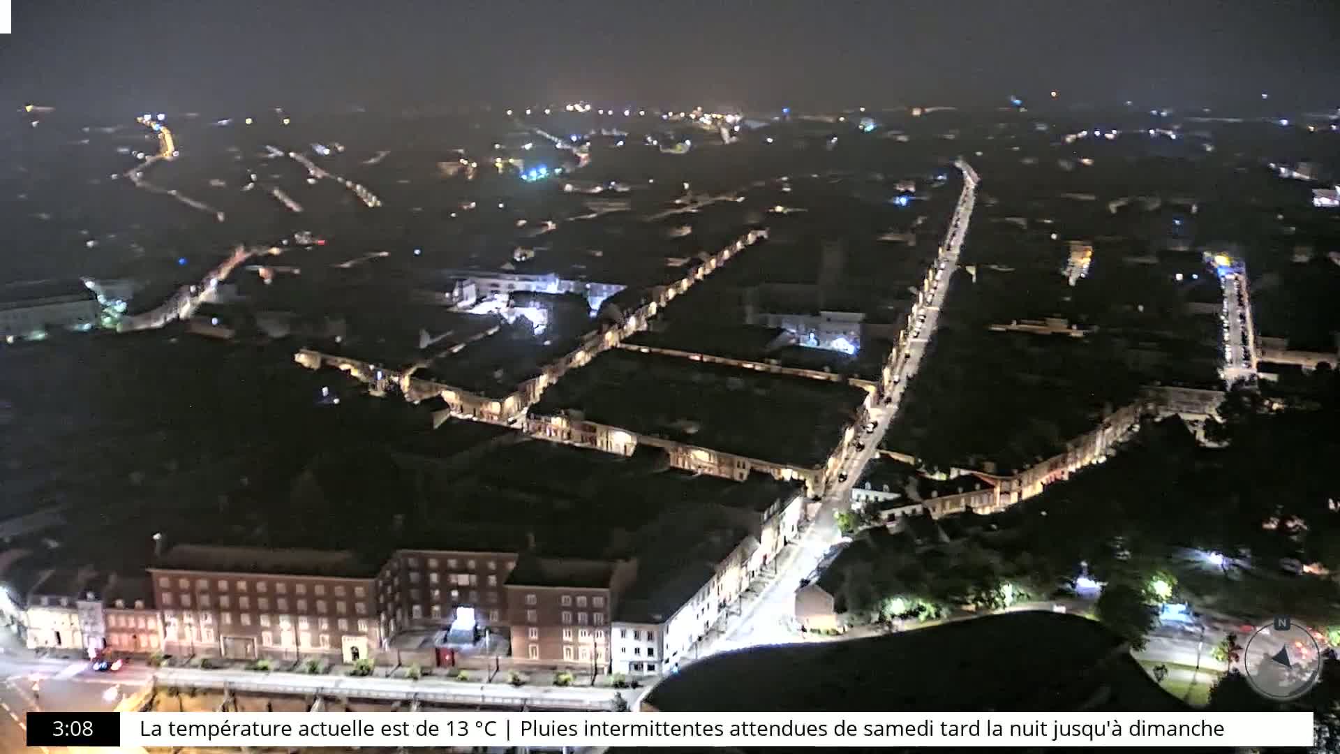 Amiens City Skyline 360 Live Cam- Amiens, Somme, Hauts-de-France, France