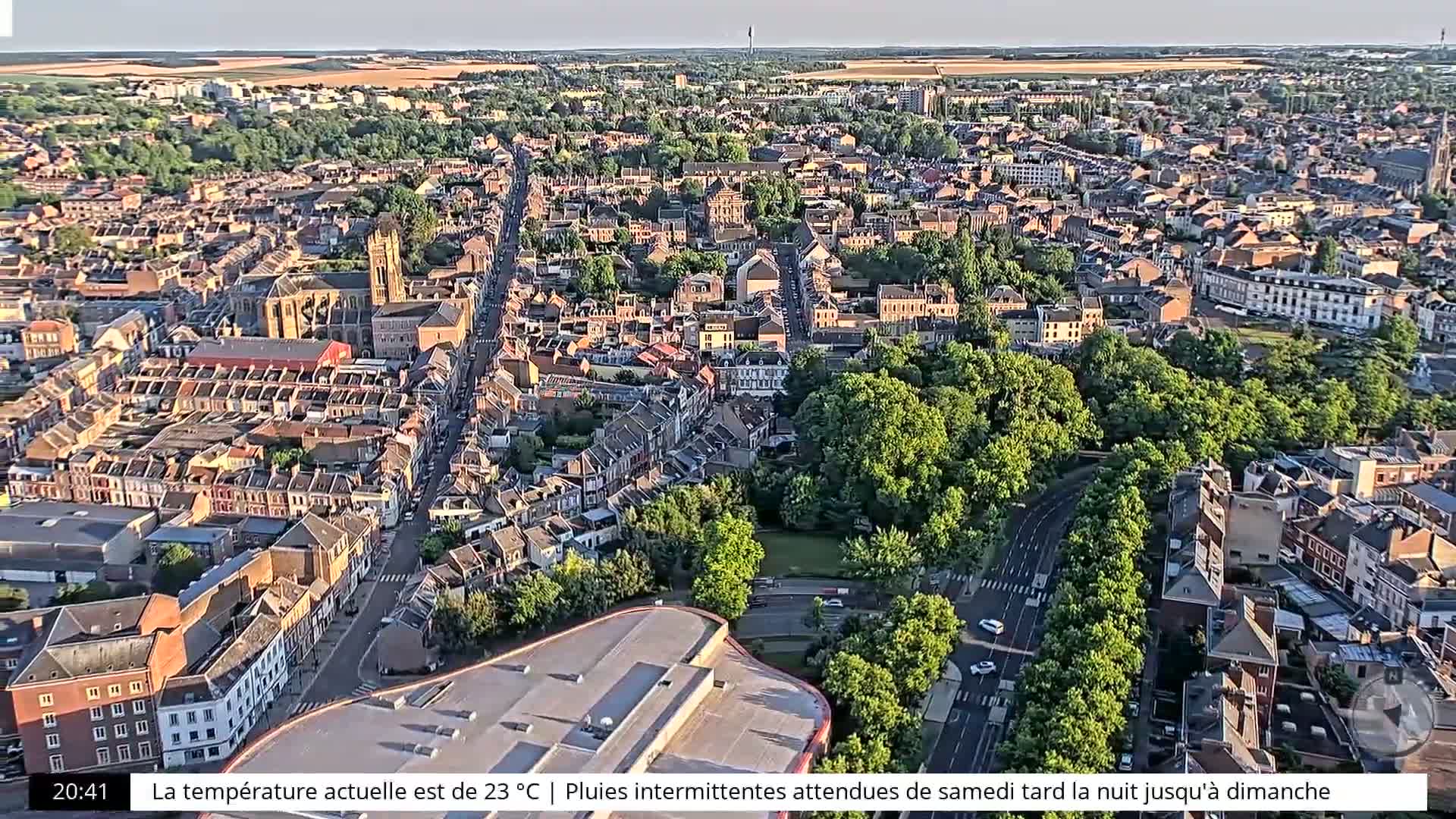 Amiens City Skyline 360 Live Cam- Amiens, Somme, Hauts-de-France, France