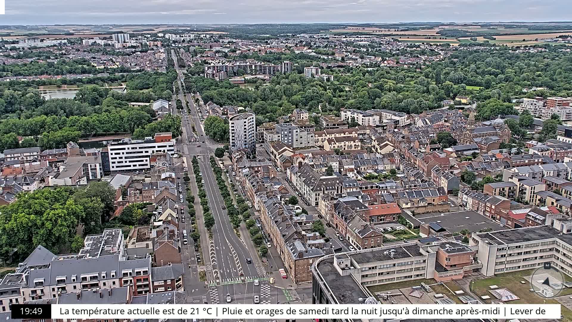 Amiens City Skyline 360 Live Cam- Amiens, Somme, Hauts-de-France, France