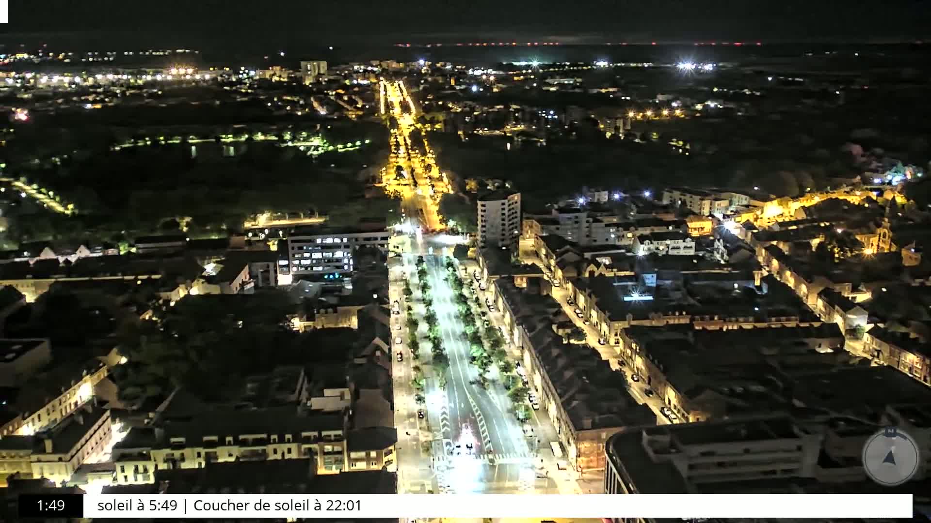 Amiens City Skyline 360 Live Cam- Amiens, Somme, Hauts-de-France, France