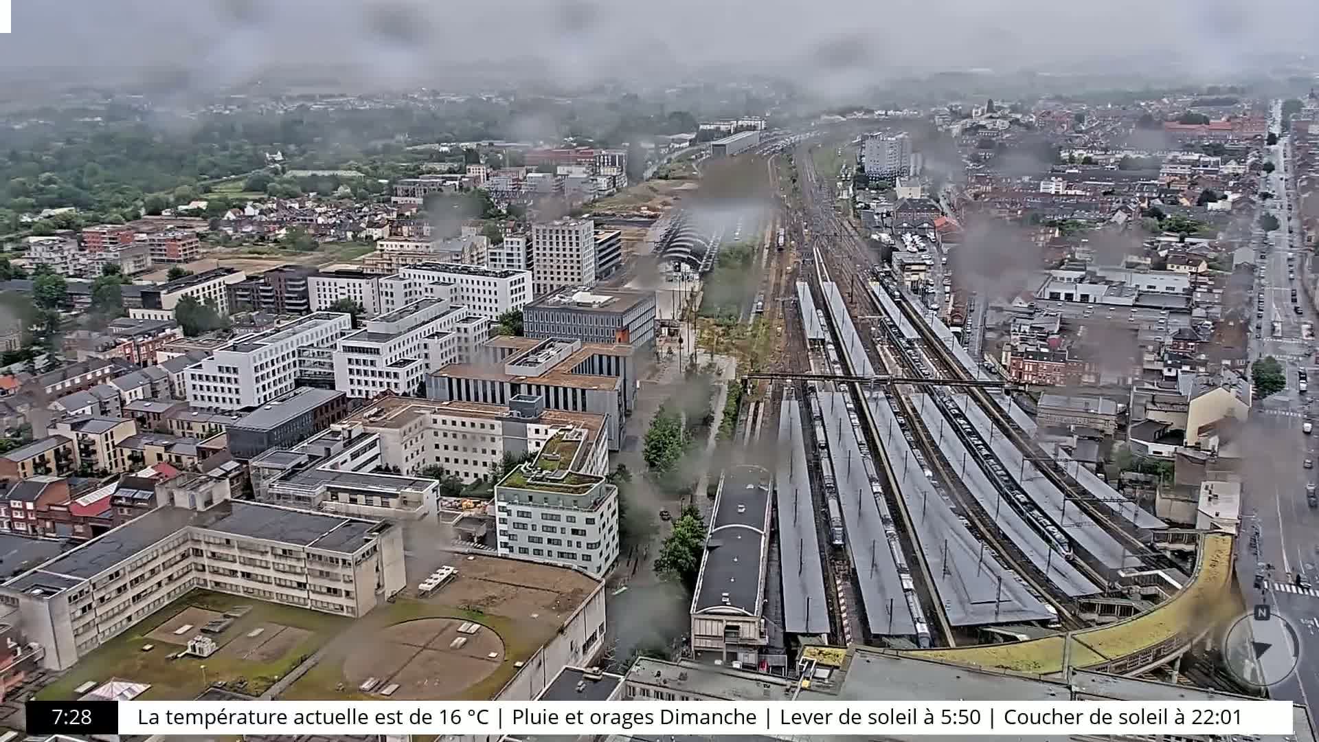 Amiens City Skyline 360 Live Cam- Amiens, Somme, Hauts-de-France, France