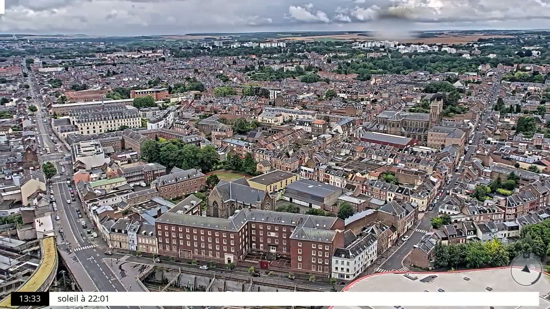 Amiens City Skyline 360 Live Cam- Amiens, Somme, Hauts-de-France, France