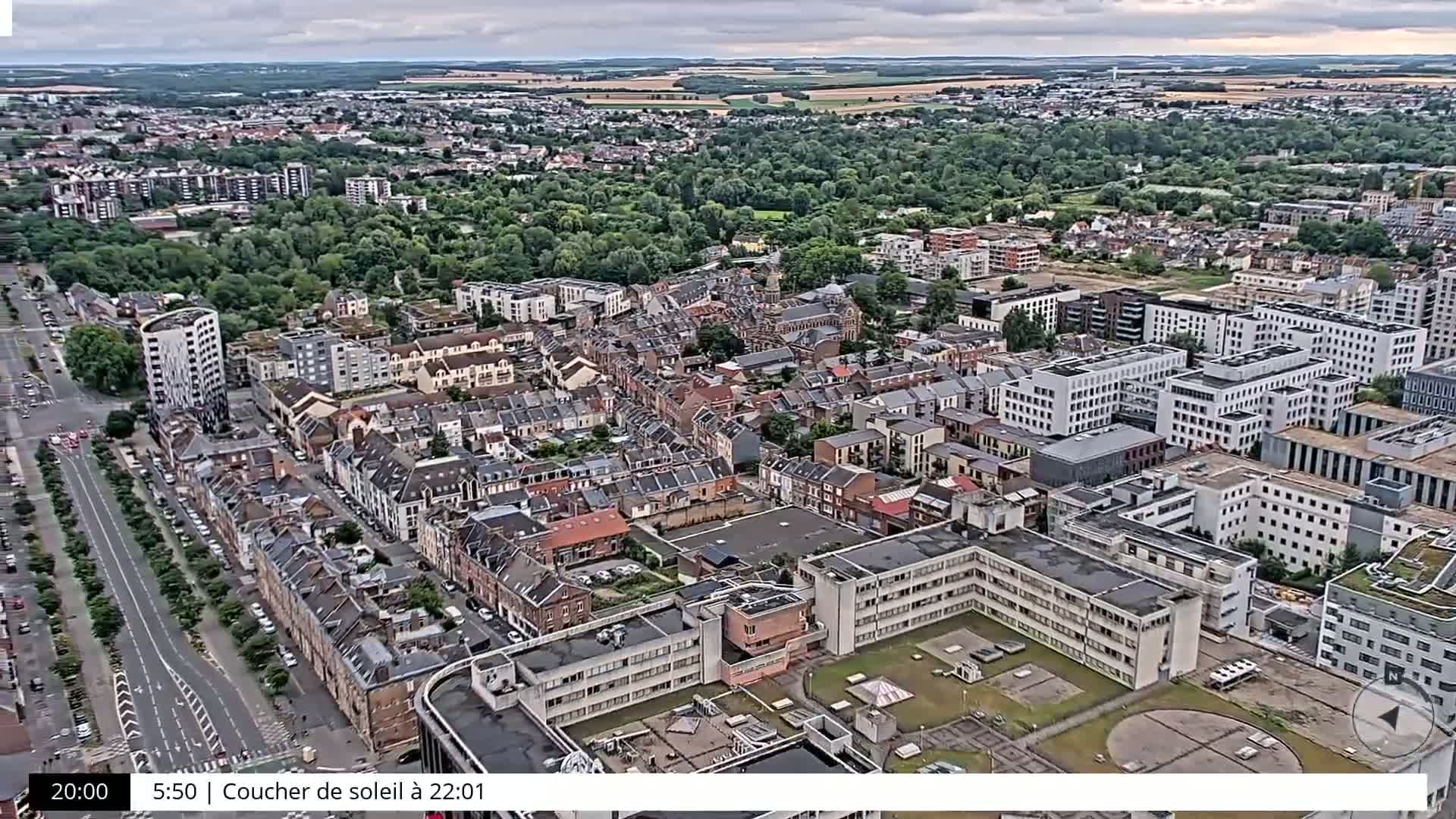 Amiens City Skyline 360 Live Cam- Amiens, Somme, Hauts-de-France, France