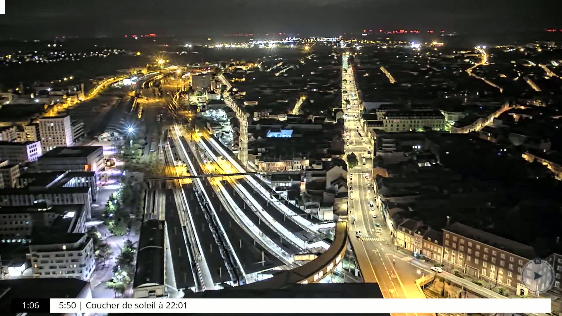 Amiens City Skyline 360 Live Cam- Amiens, Somme, Hauts-de-France, France