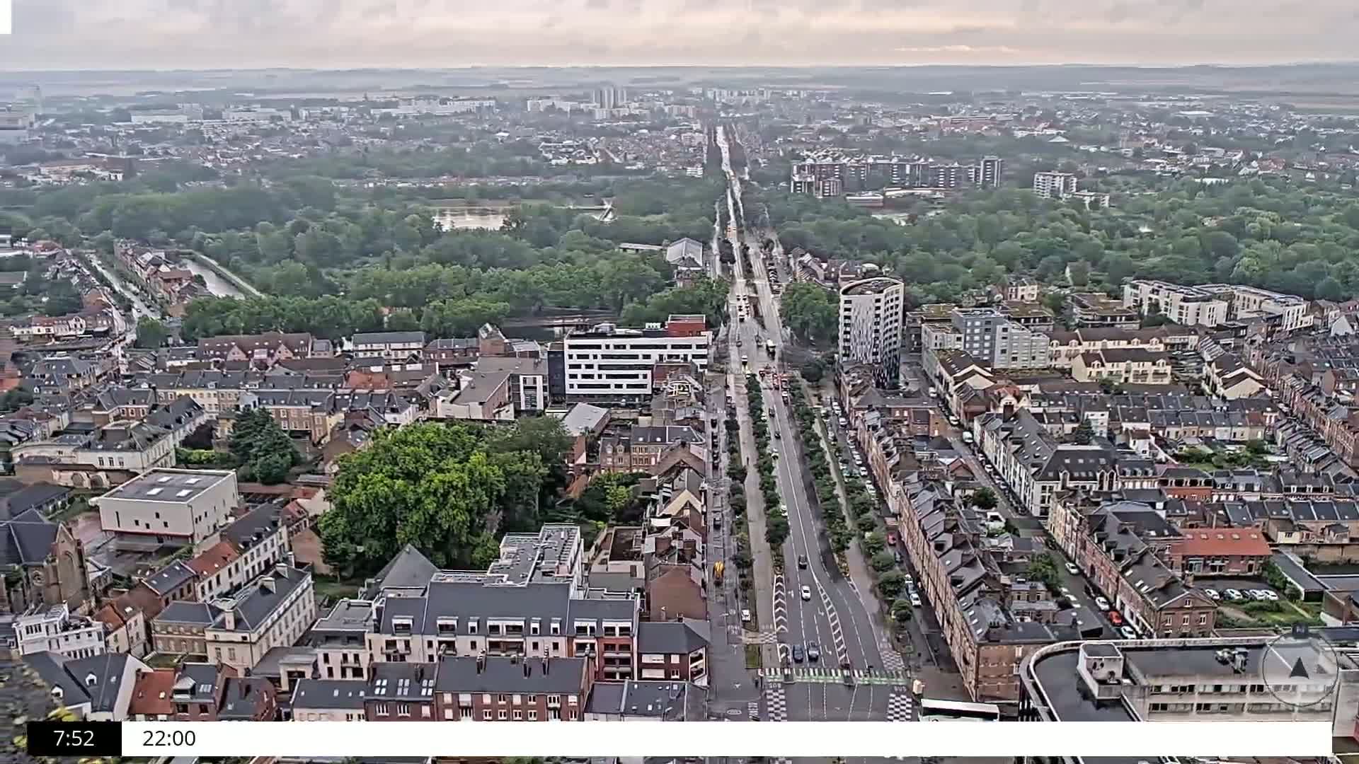Amiens City Skyline 360 Live Cam- Amiens, Somme, Hauts-de-France, France