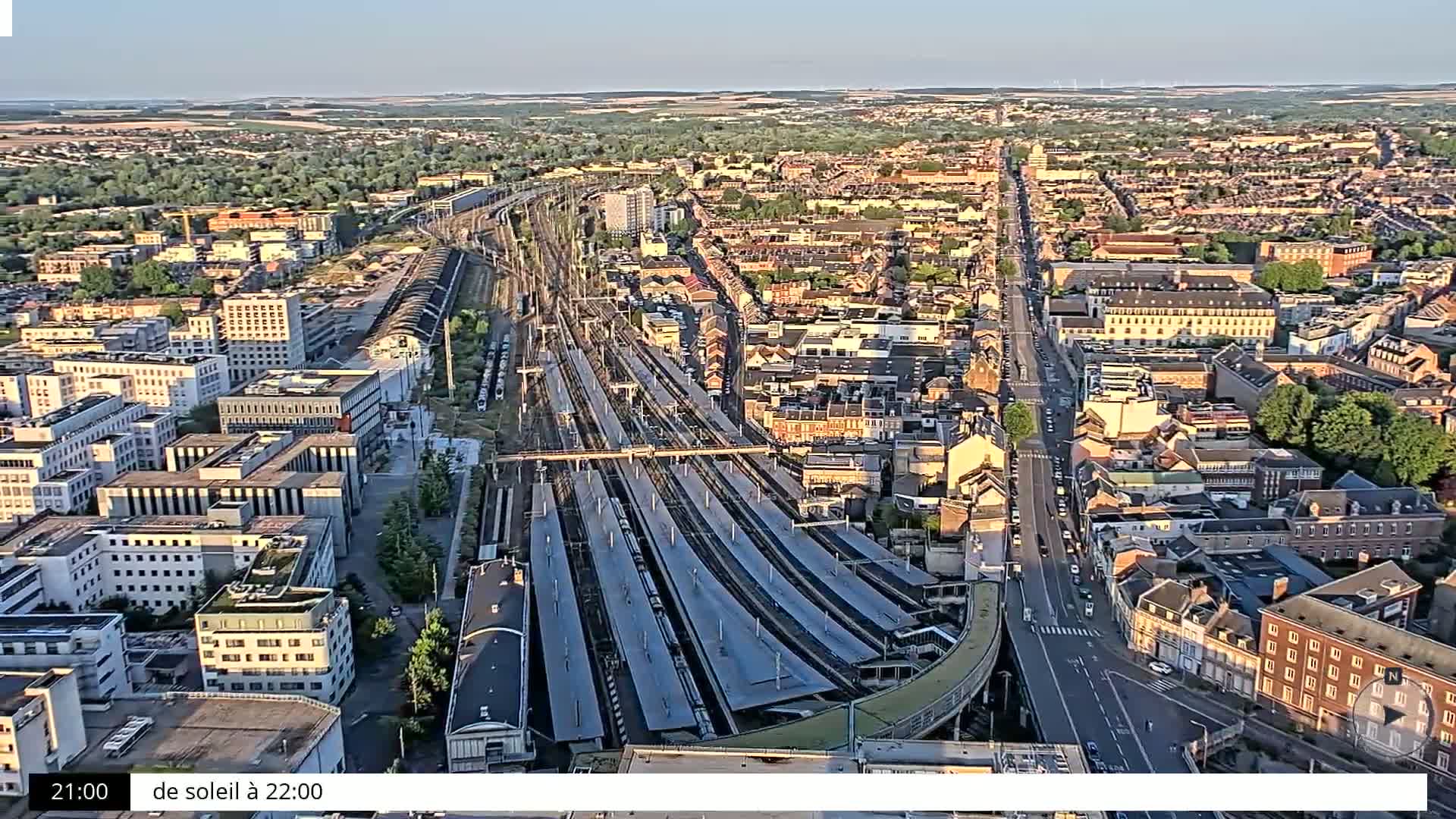 Amiens City Skyline 360 Live Cam- Amiens, Somme, Hauts-de-France, France