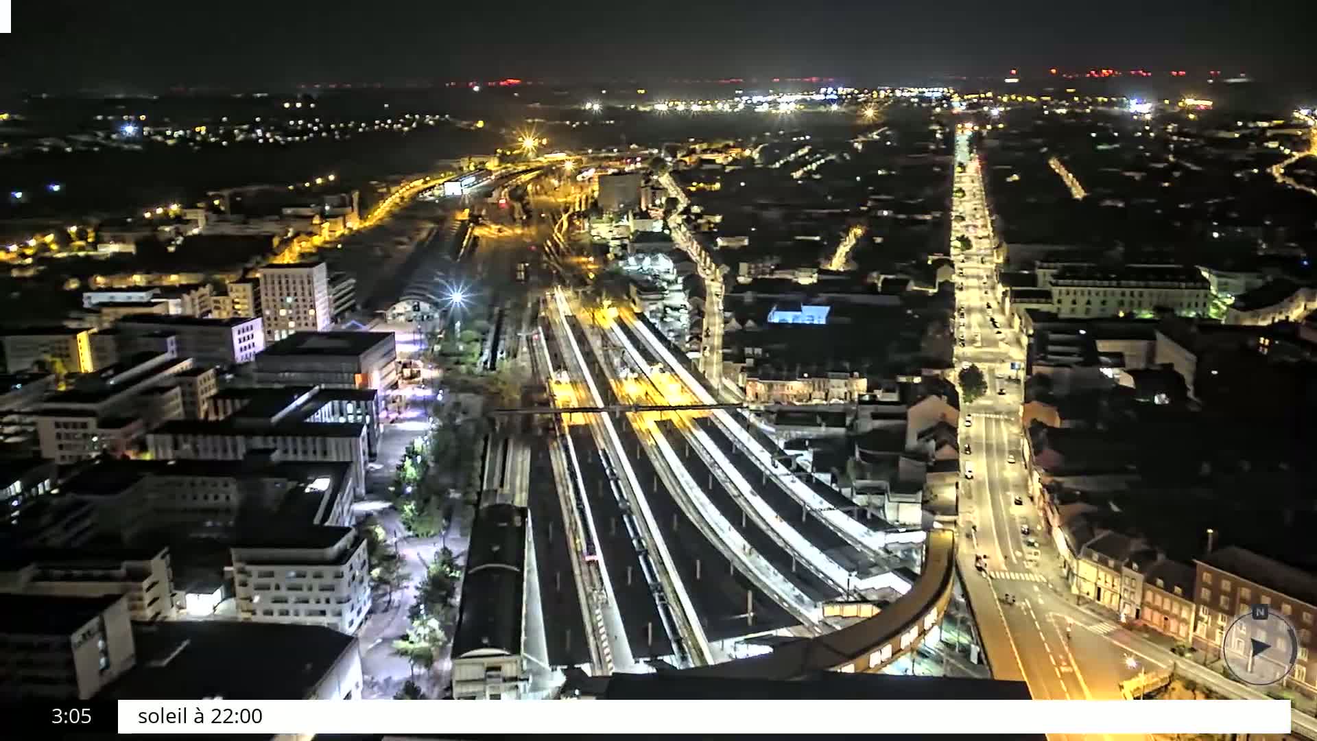 Amiens City Skyline 360 Live Cam- Amiens, Somme, Hauts-de-France, France