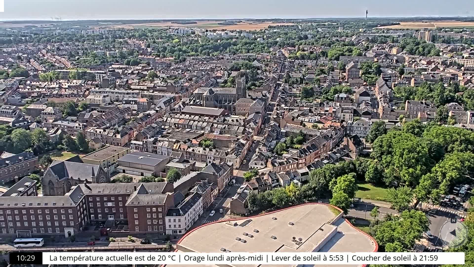 Amiens City Skyline 360 Live Cam- Amiens, Somme, Hauts-de-France, France