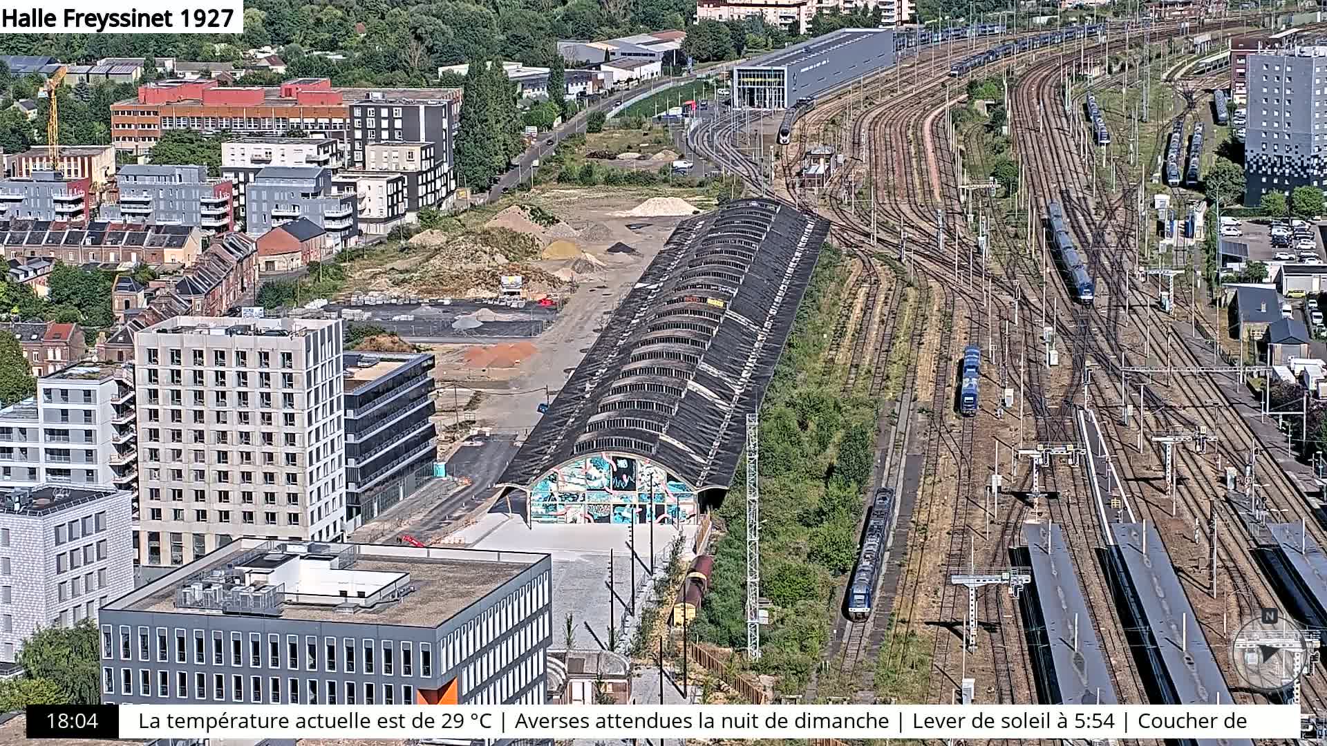 Amiens City Skyline 360 Live Cam- Amiens, Somme, Hauts-de-France, France