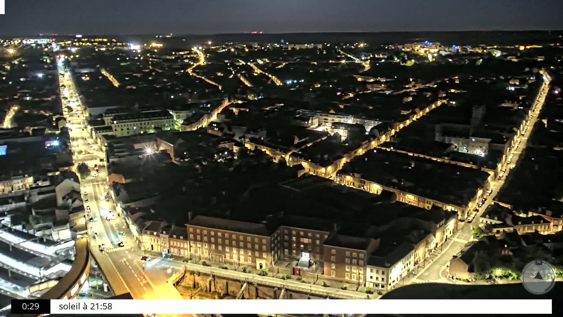 Amiens City Skyline 360 Live Cam- Amiens, Somme, Hauts-de-France, France