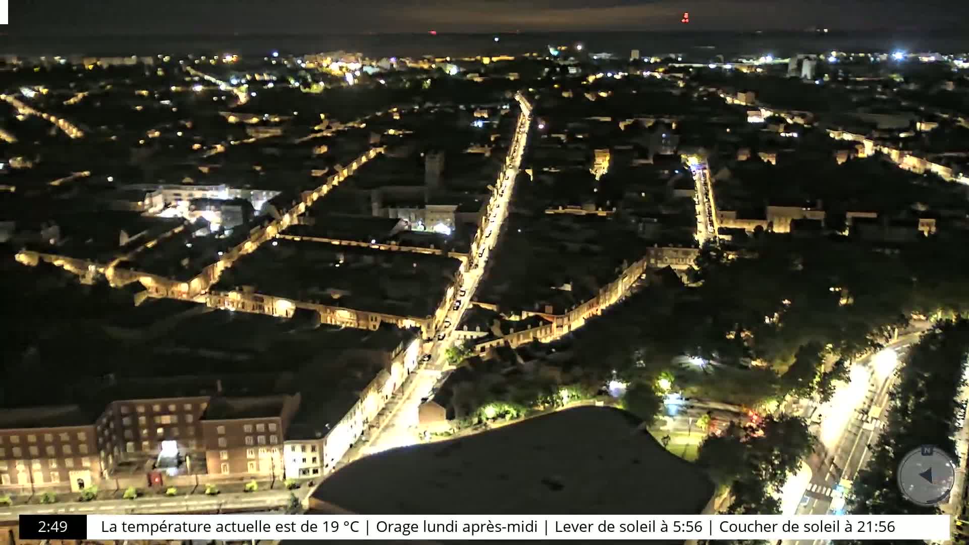 Amiens City Skyline 360 Live Cam- Amiens, Somme, Hauts-de-France, France