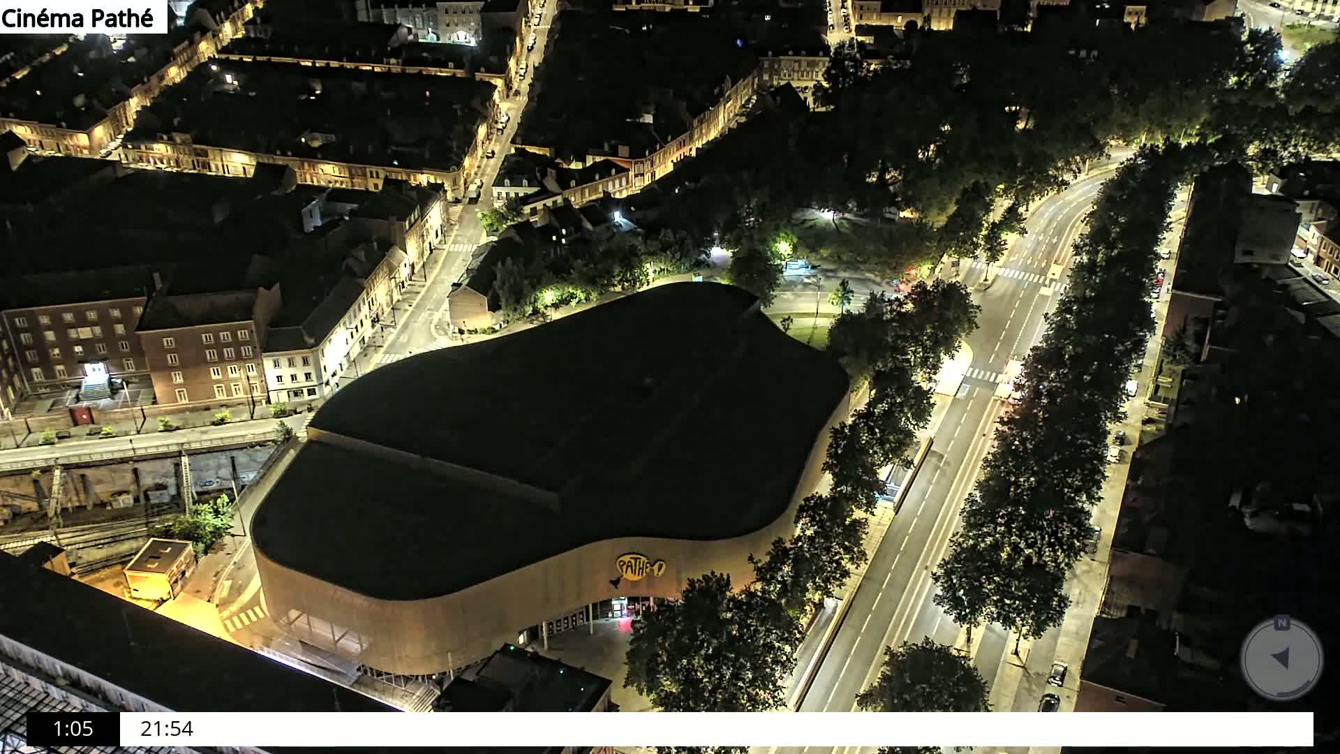Amiens City Skyline 360 Live Cam- Amiens, Somme, Hauts-de-France, France