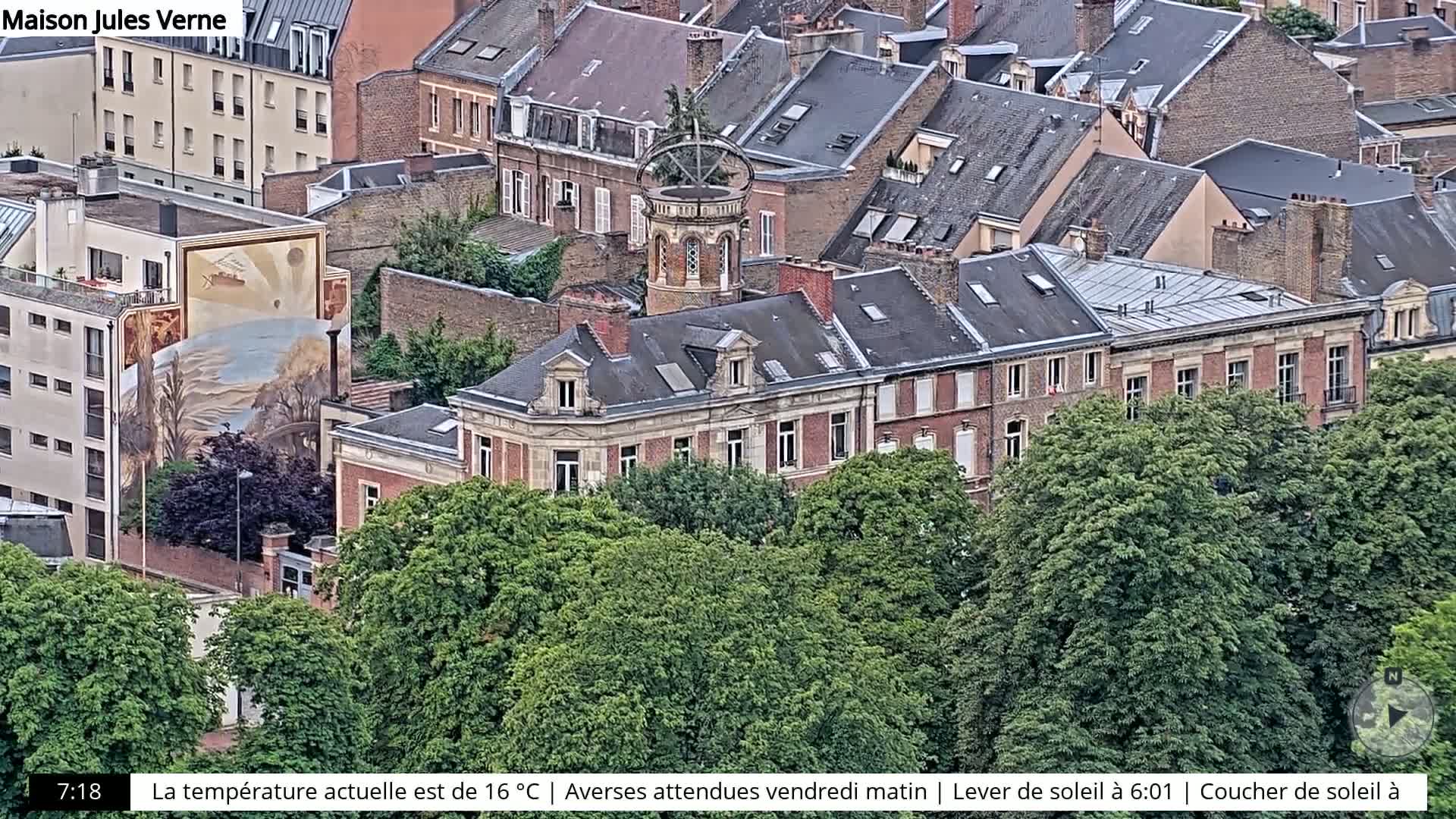 Amiens City Skyline 360 Live Cam- Amiens, Somme, Hauts-de-France, France
