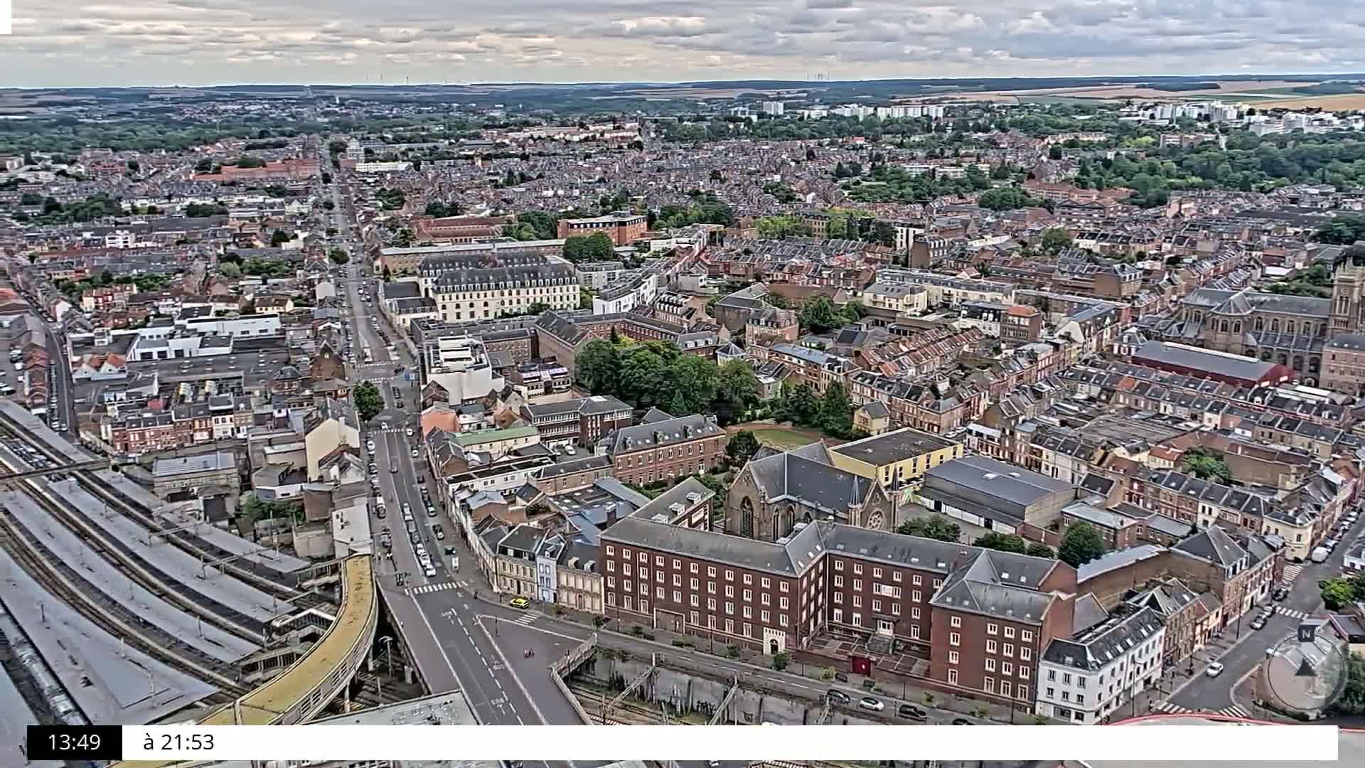 Amiens City Skyline 360 Live Cam- Amiens, Somme, Hauts-de-France, France