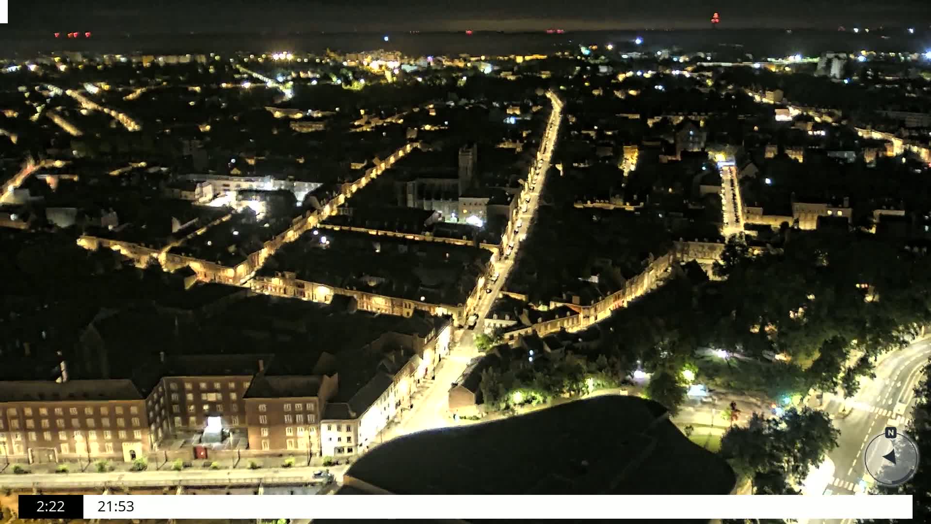 Amiens City Skyline 360 Live Cam- Amiens, Somme, Hauts-de-France, France