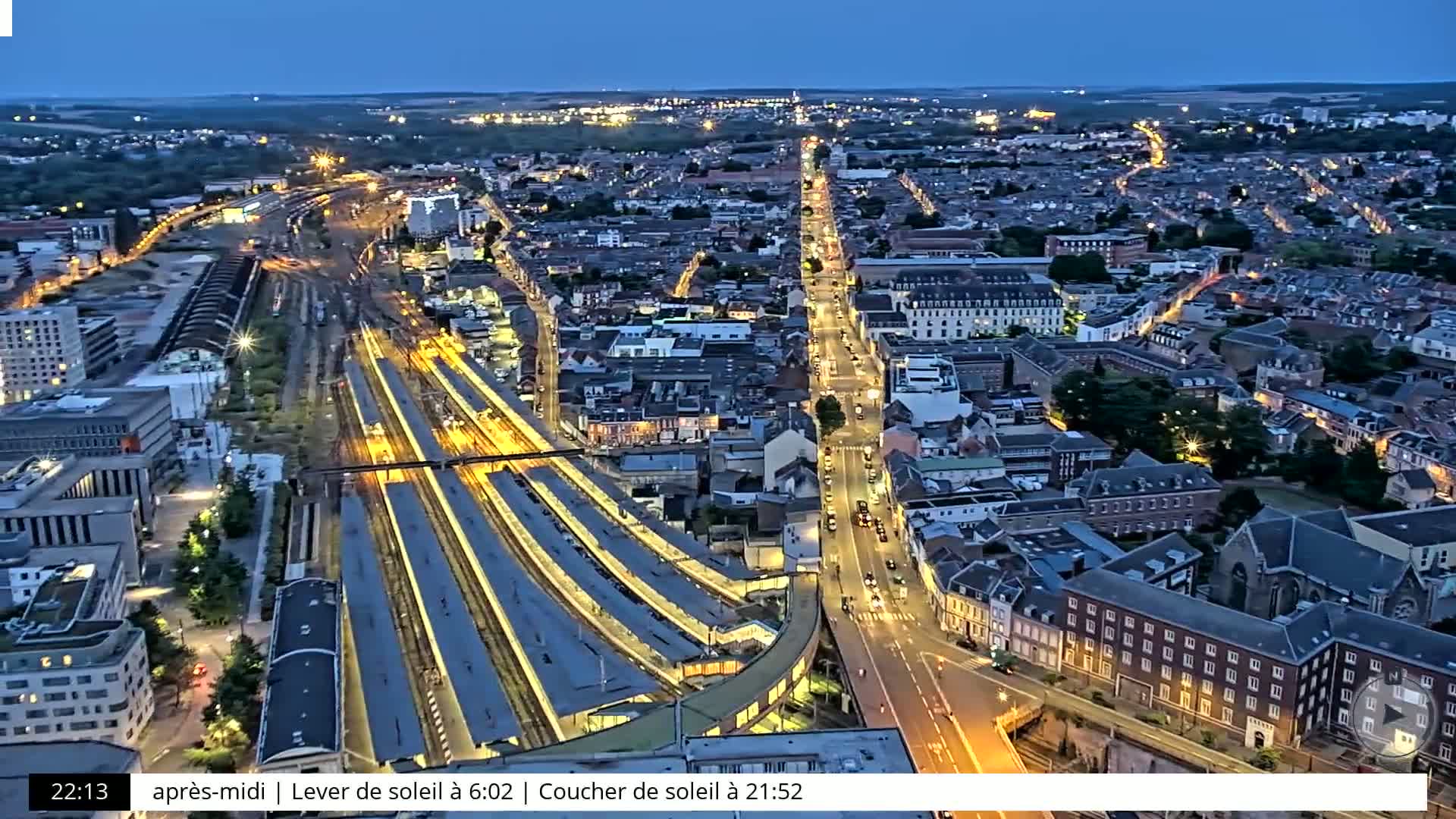 Amiens City Skyline 360 Live Cam- Amiens, Somme, Hauts-de-France, France