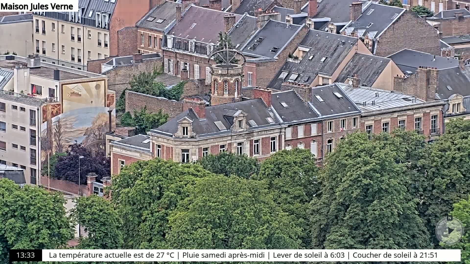 Amiens City Skyline 360 Live Cam- Amiens, Somme, Hauts-de-France, France