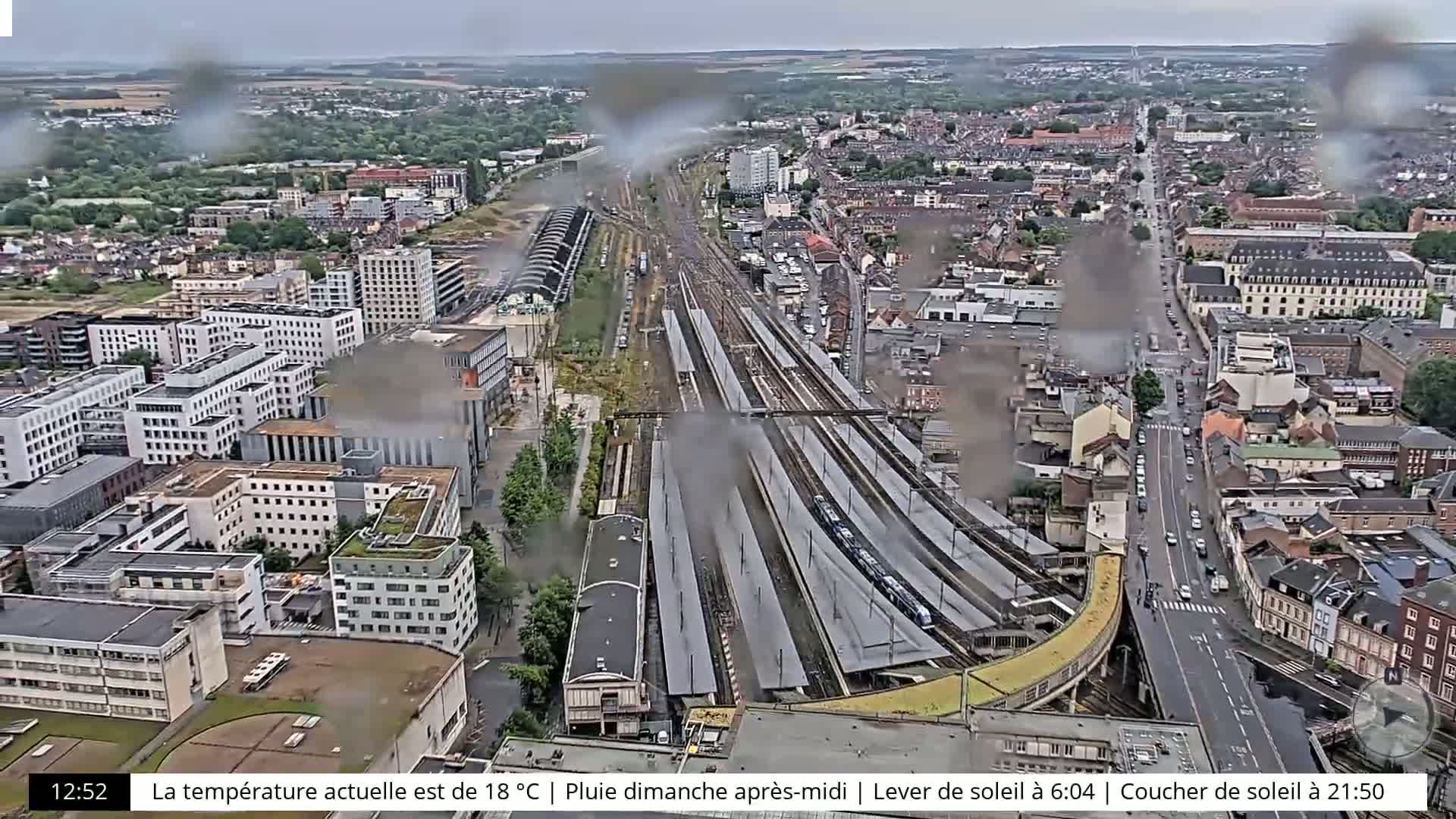 Amiens City Skyline 360 Live Cam- Amiens, Somme, Hauts-de-France, France