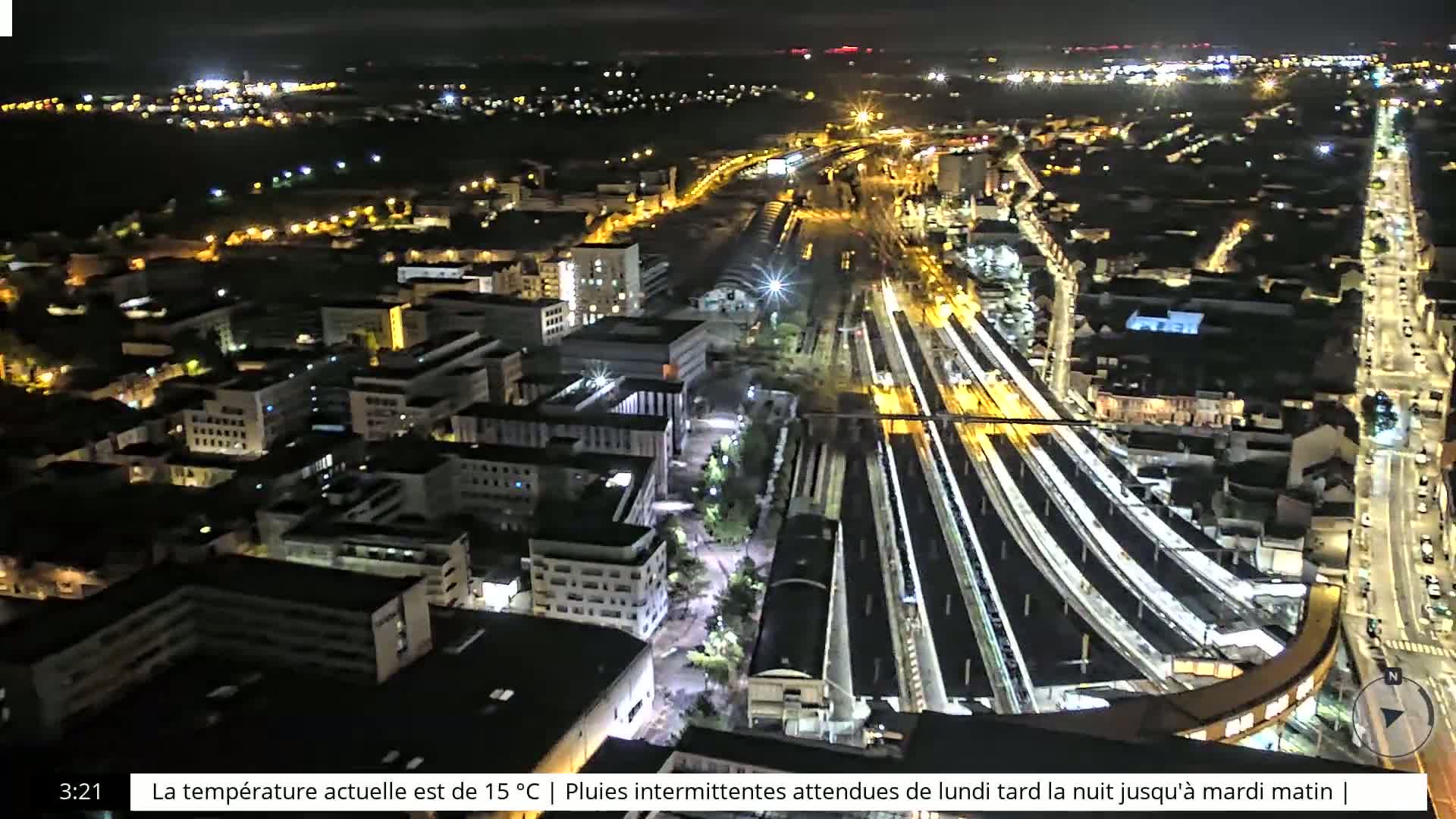 Amiens City Skyline 360 Live Cam- Amiens, Somme, Hauts-de-France, France