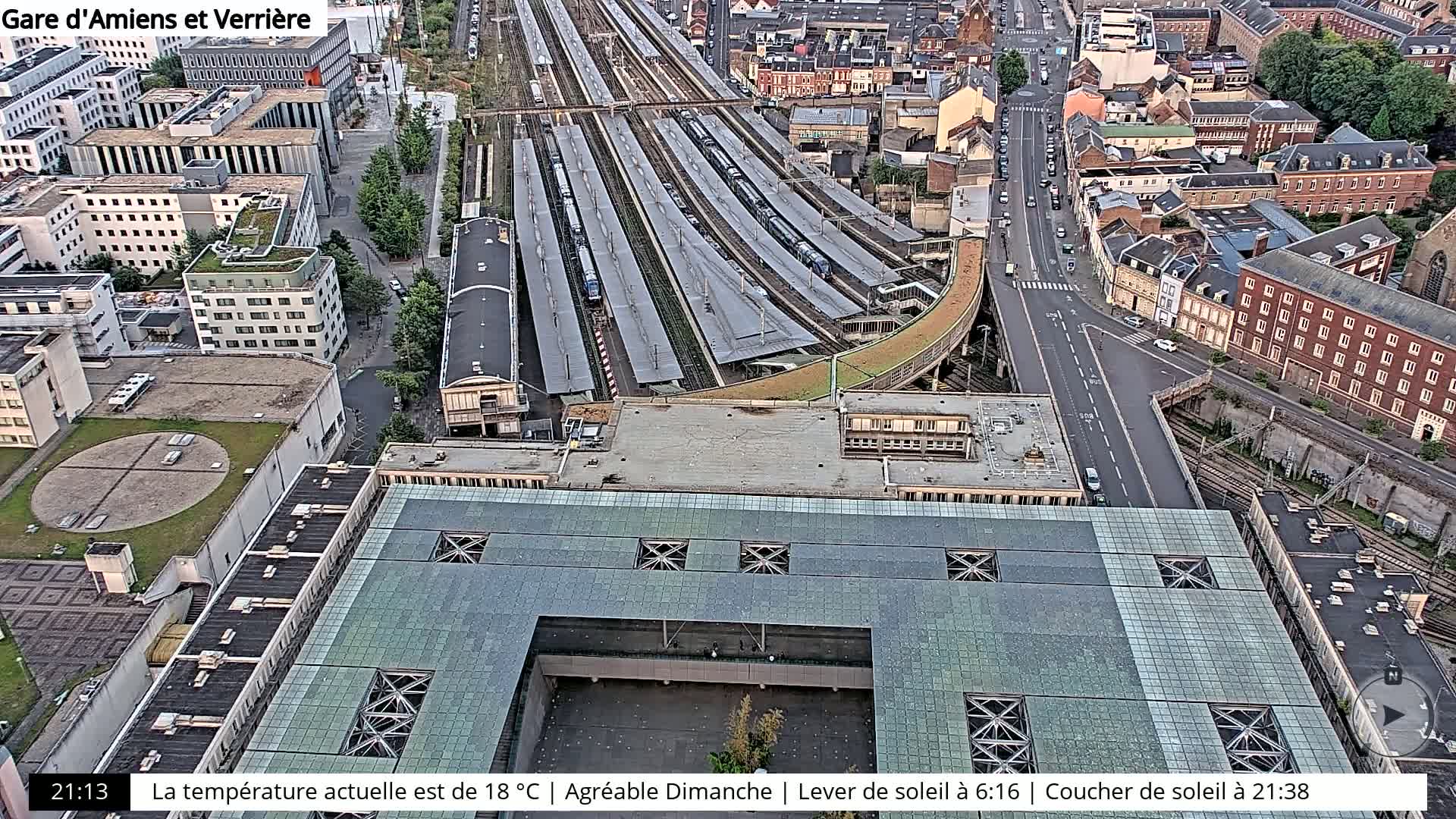 Amiens City Skyline 360 Live Cam- Amiens, Somme, Hauts-de-France, France