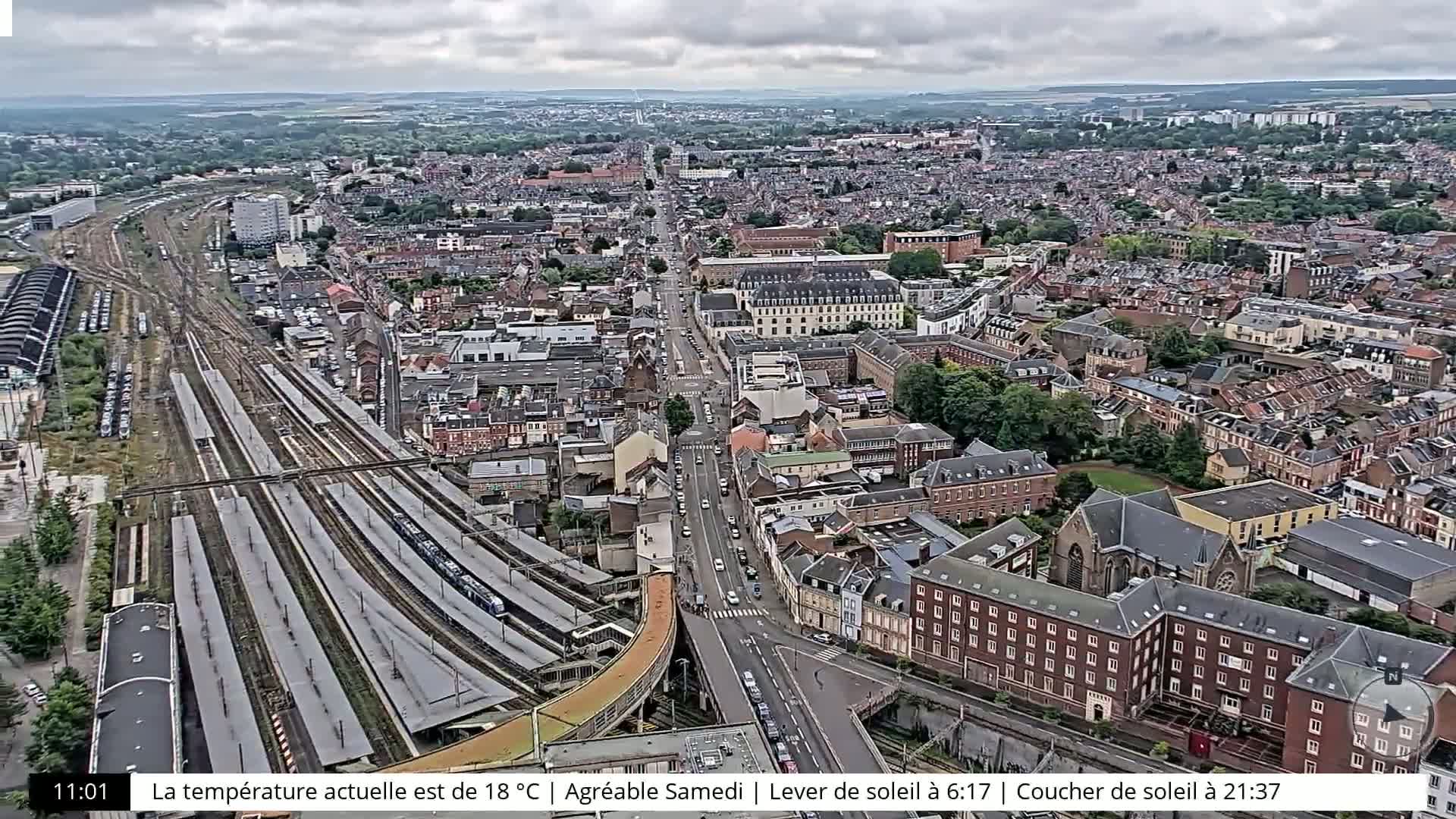 Amiens City Skyline 360 Live Cam- Amiens, Somme, Hauts-de-France, France