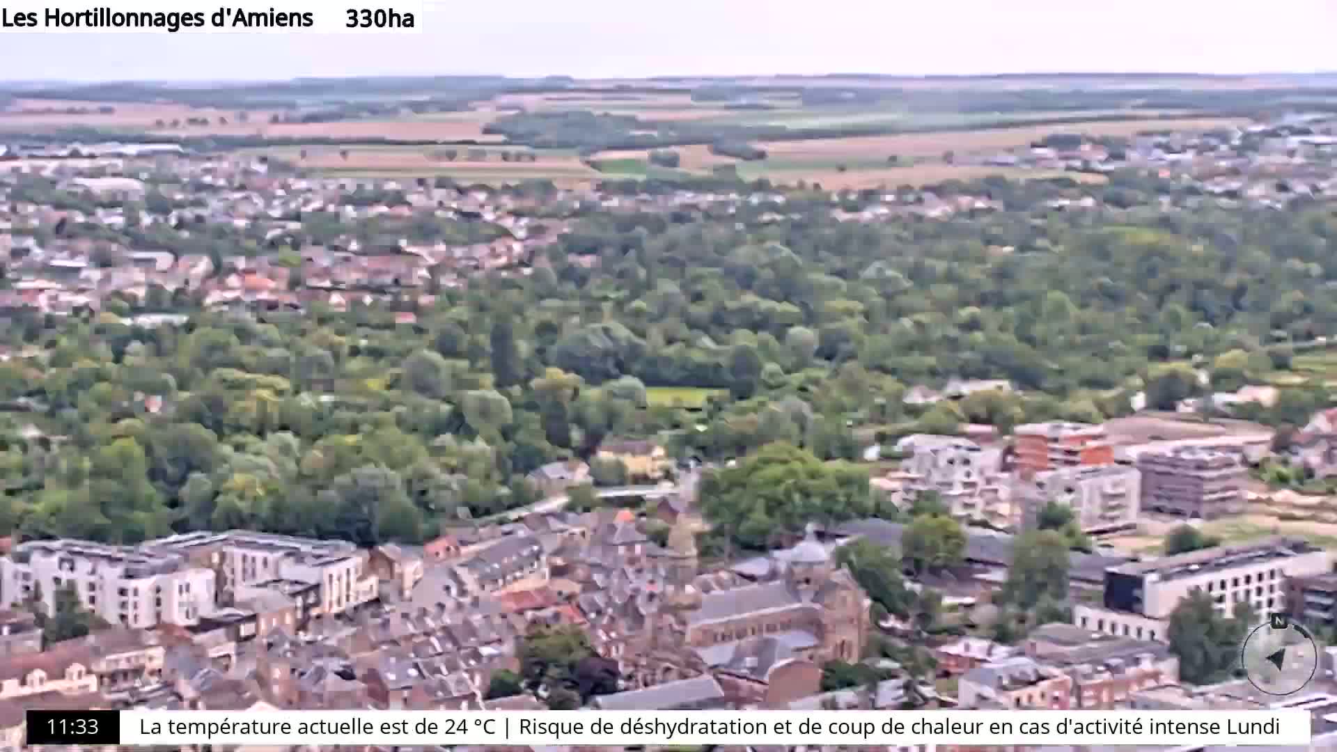 Amiens City Skyline 360 Live Cam- Amiens, Somme, Hauts-de-France, France