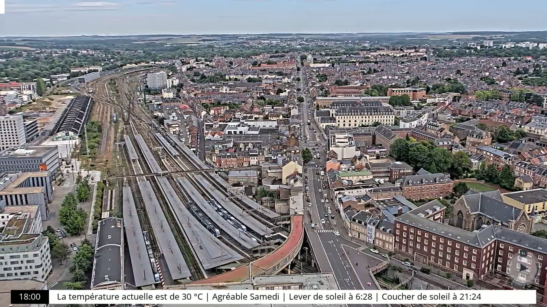 Amiens City Skyline 360 Live Cam- Amiens, Somme, Hauts-de-France, France