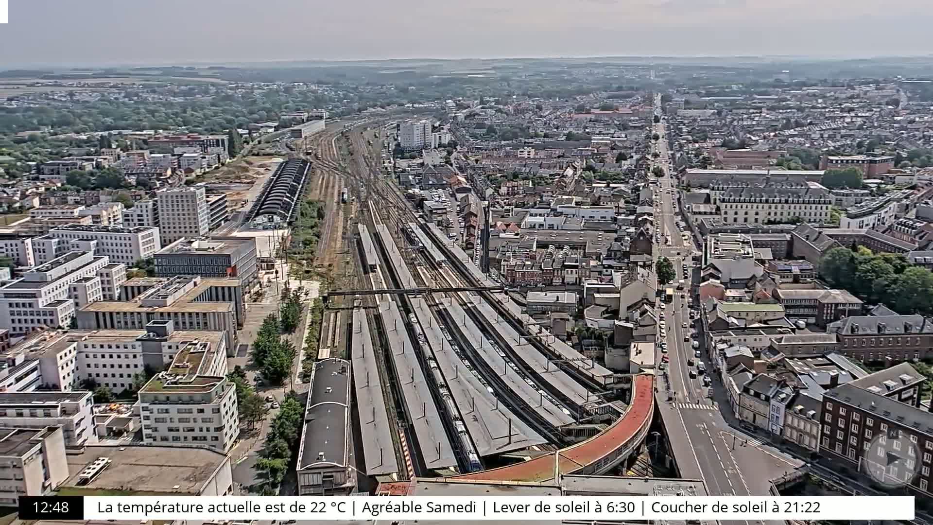 Amiens City Skyline 360 Live Cam- Amiens, Somme, Hauts-de-France, France