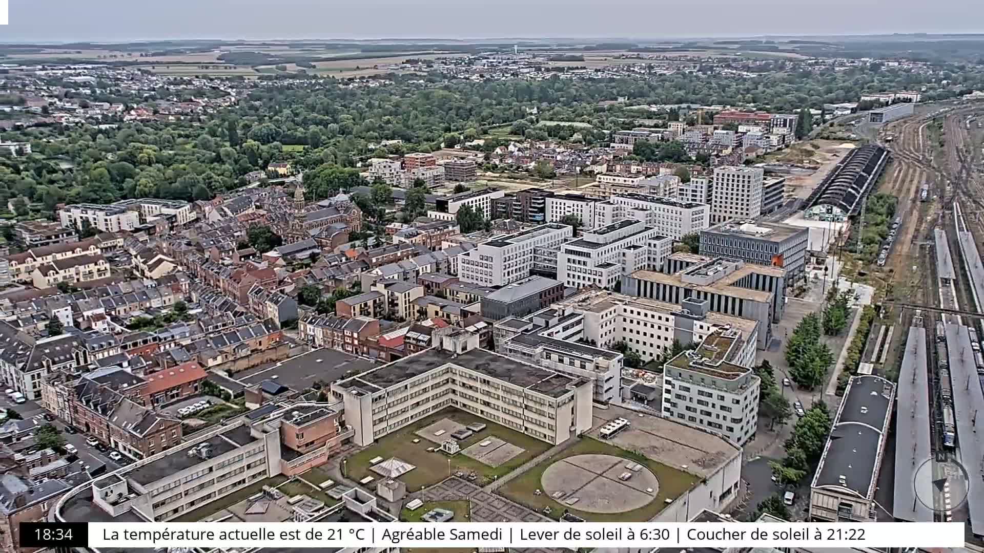 Amiens City Skyline 360 Live Cam- Amiens, Somme, Hauts-de-France, France