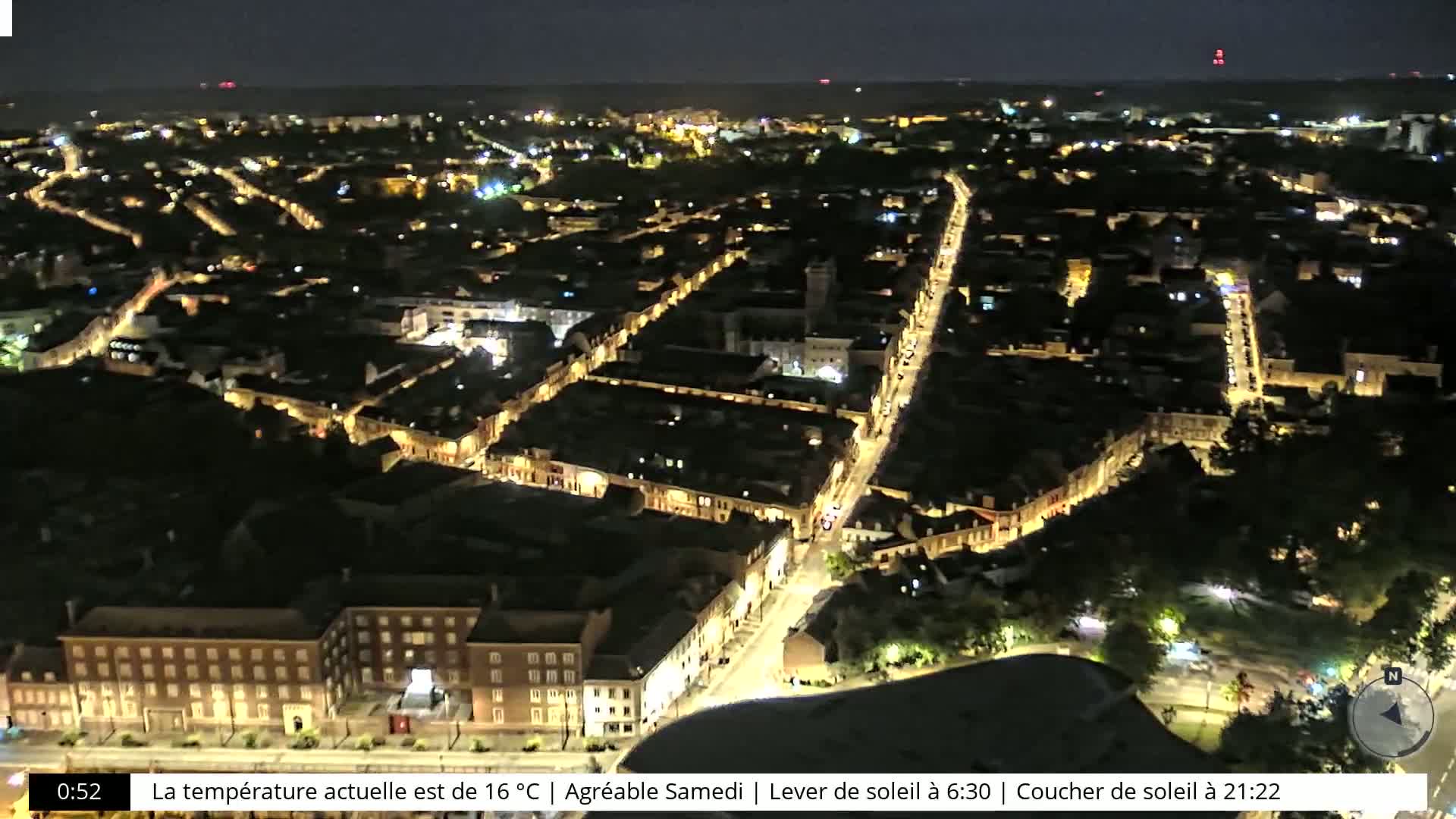 Amiens City Skyline 360 Live Cam- Amiens, Somme, Hauts-de-France, France
