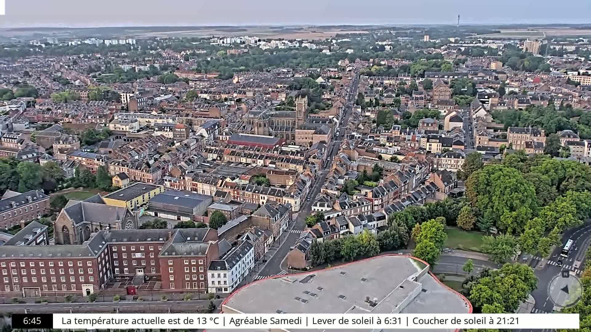 Amiens City Skyline 360 Live Cam- Amiens, Somme, Hauts-de-France, France