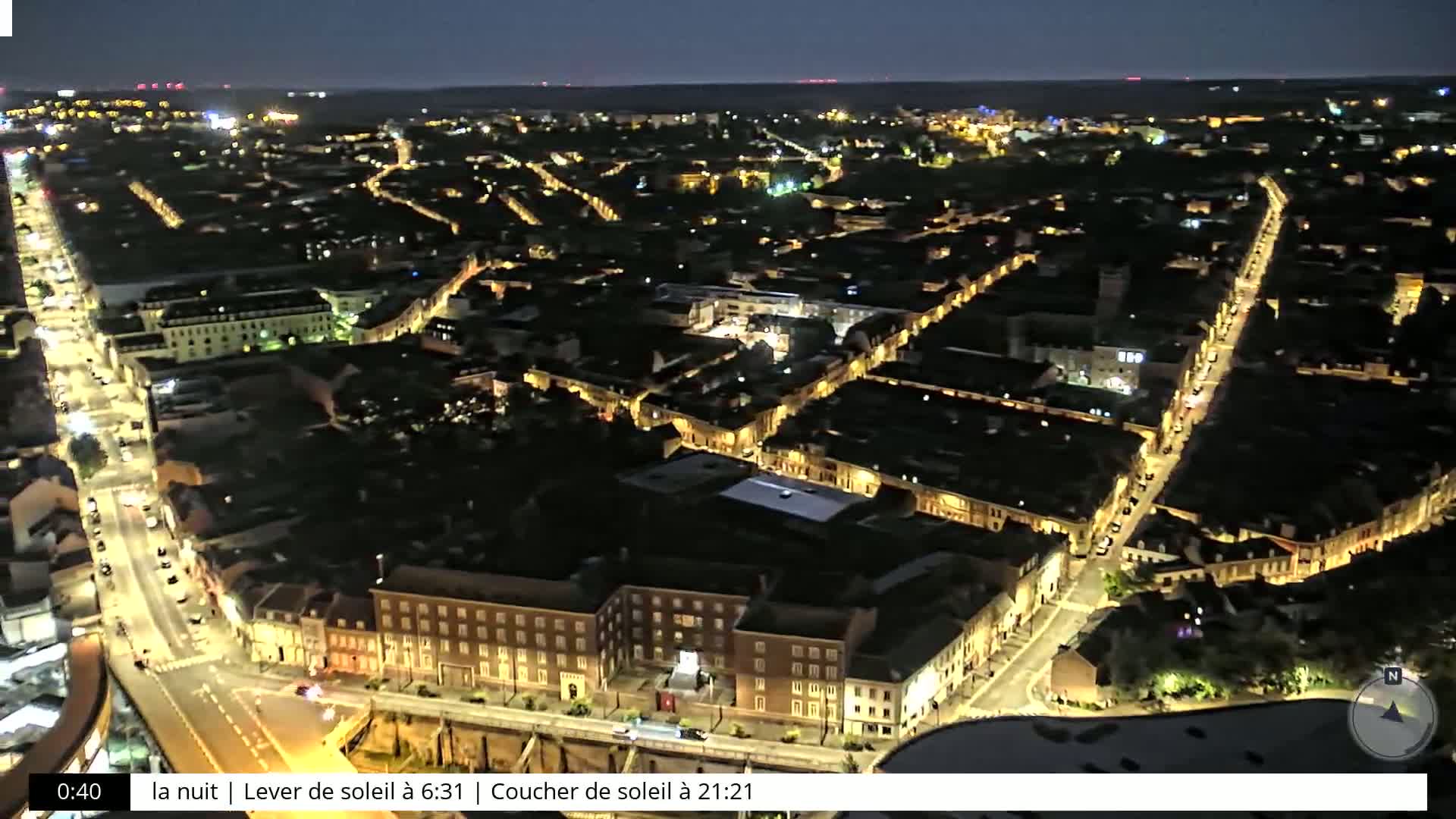 Amiens City Skyline 360 Live Cam- Amiens, Somme, Hauts-de-France, France