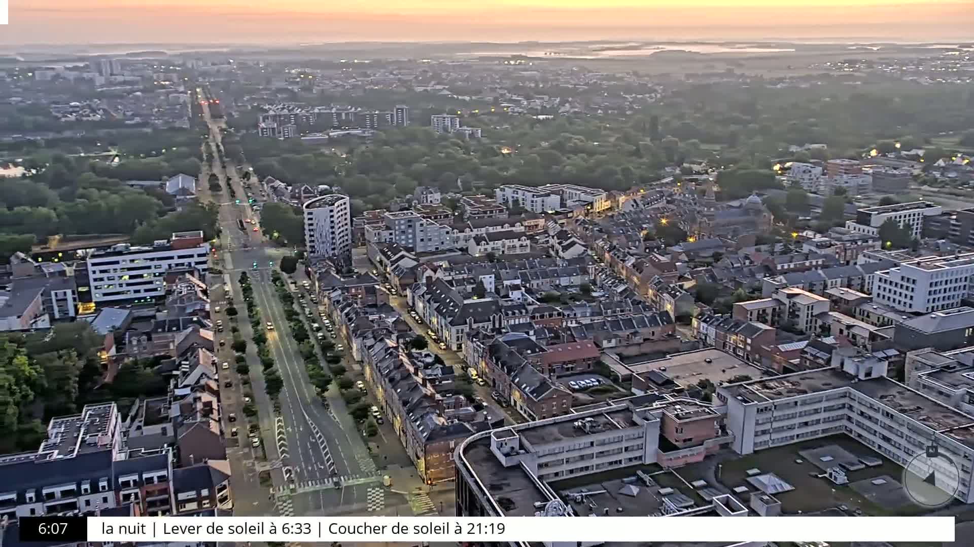 Amiens City Skyline 360 Live Cam- Amiens, Somme, Hauts-de-France, France