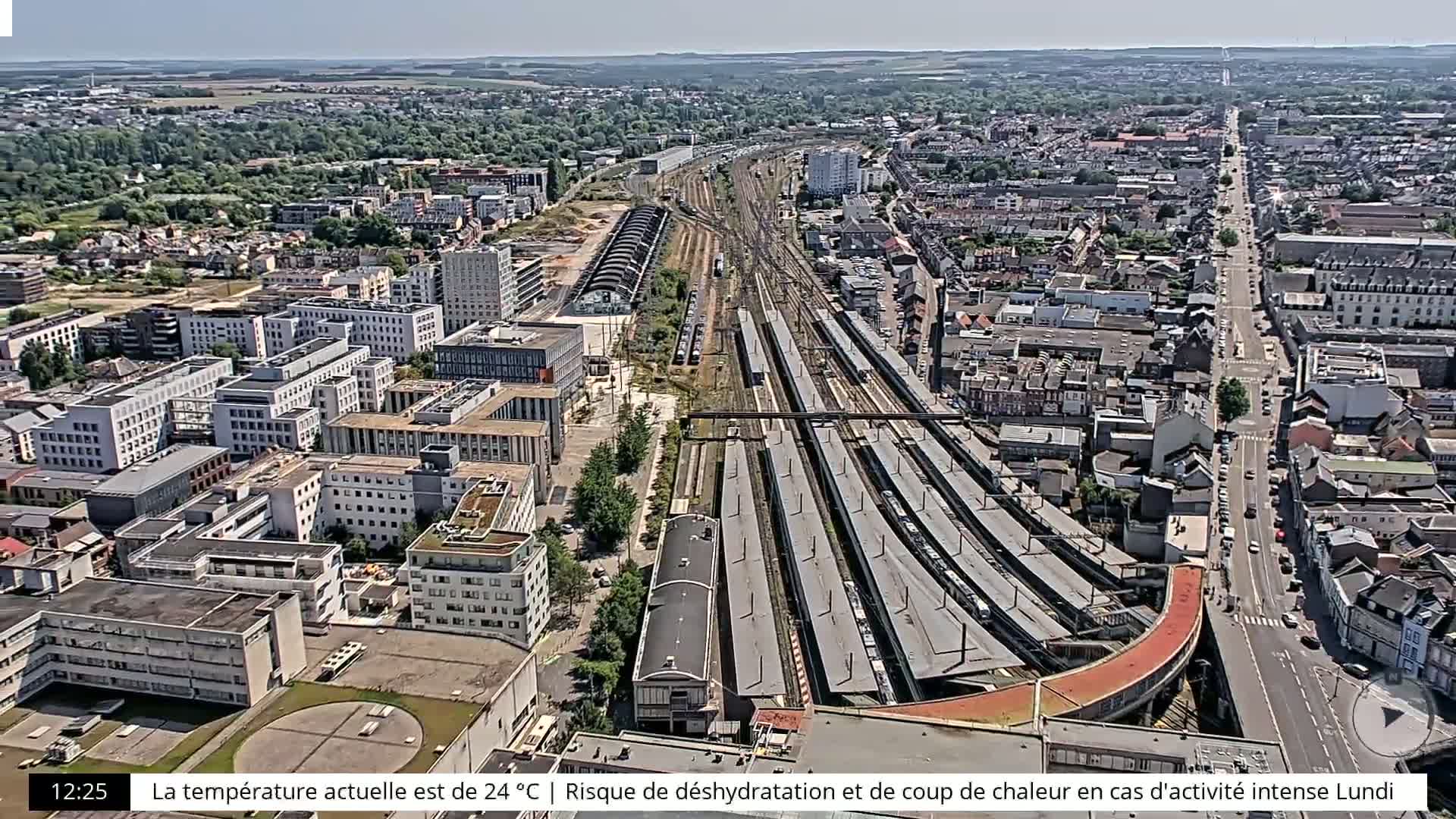 Amiens City Skyline 360 Live Cam- Amiens, Somme, Hauts-de-France, France