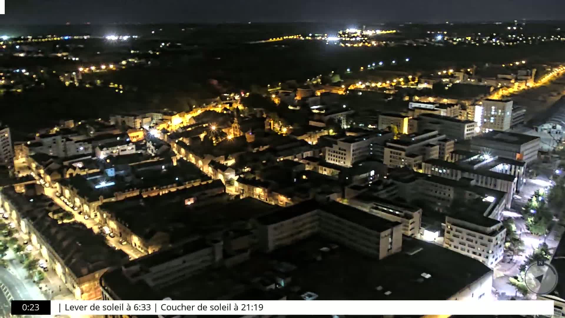 Amiens City Skyline 360 Live Cam- Amiens, Somme, Hauts-de-France, France