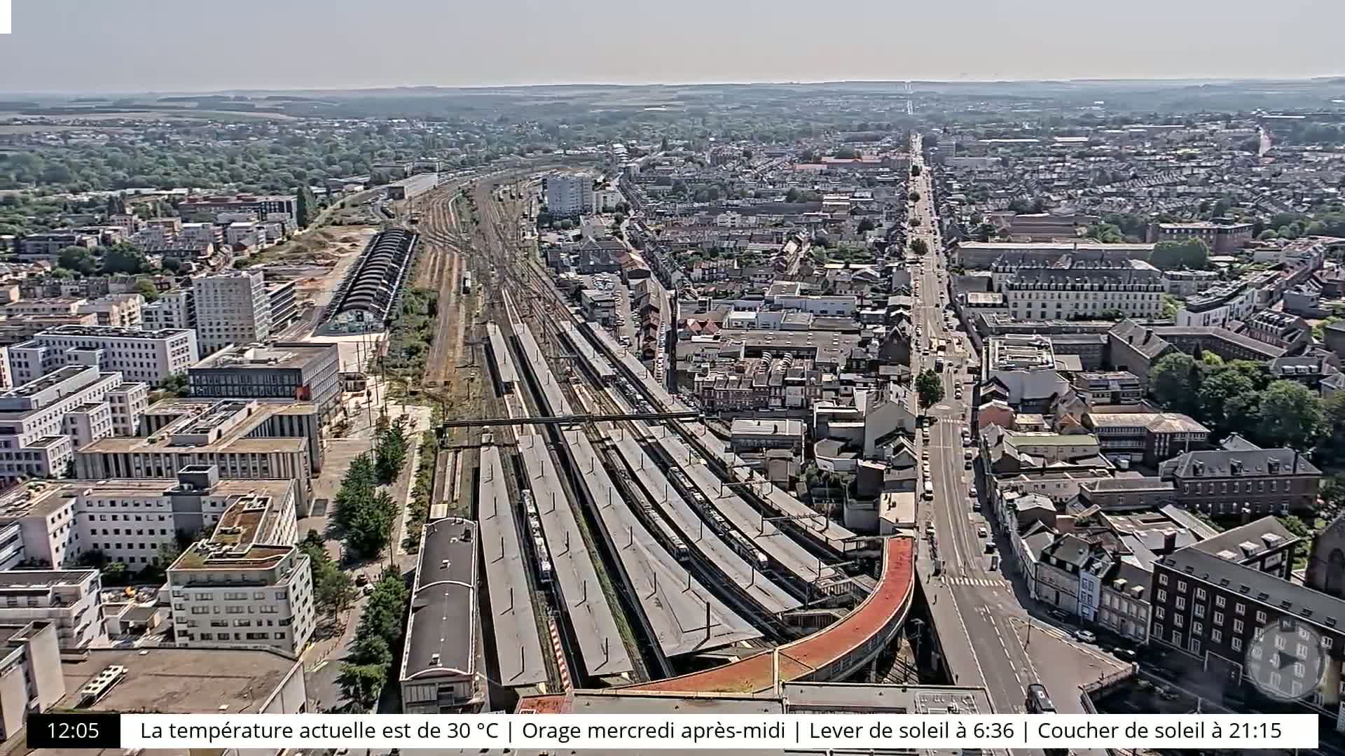Amiens City Skyline 360 Live Cam- Amiens, Somme, Hauts-de-France, France