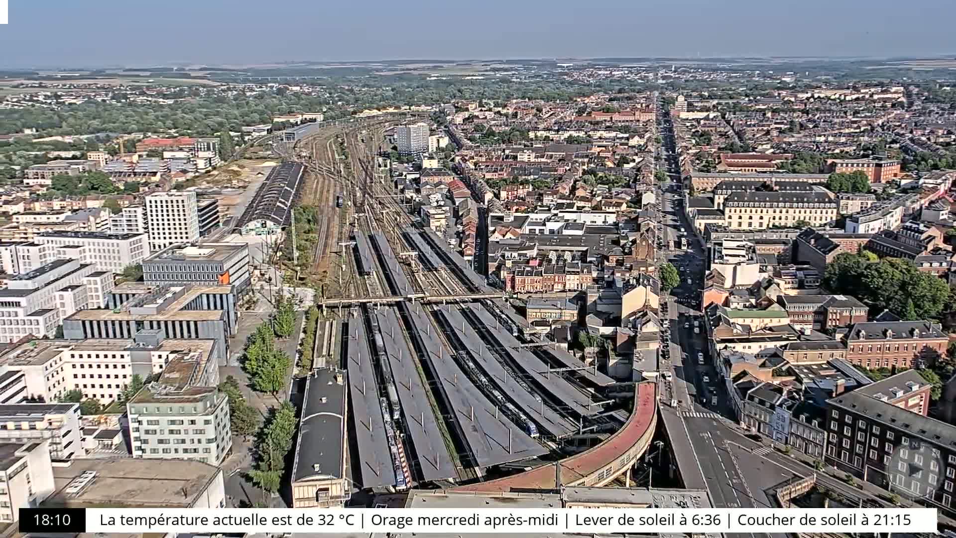 Amiens City Skyline 360 Live Cam- Amiens, Somme, Hauts-de-France, France